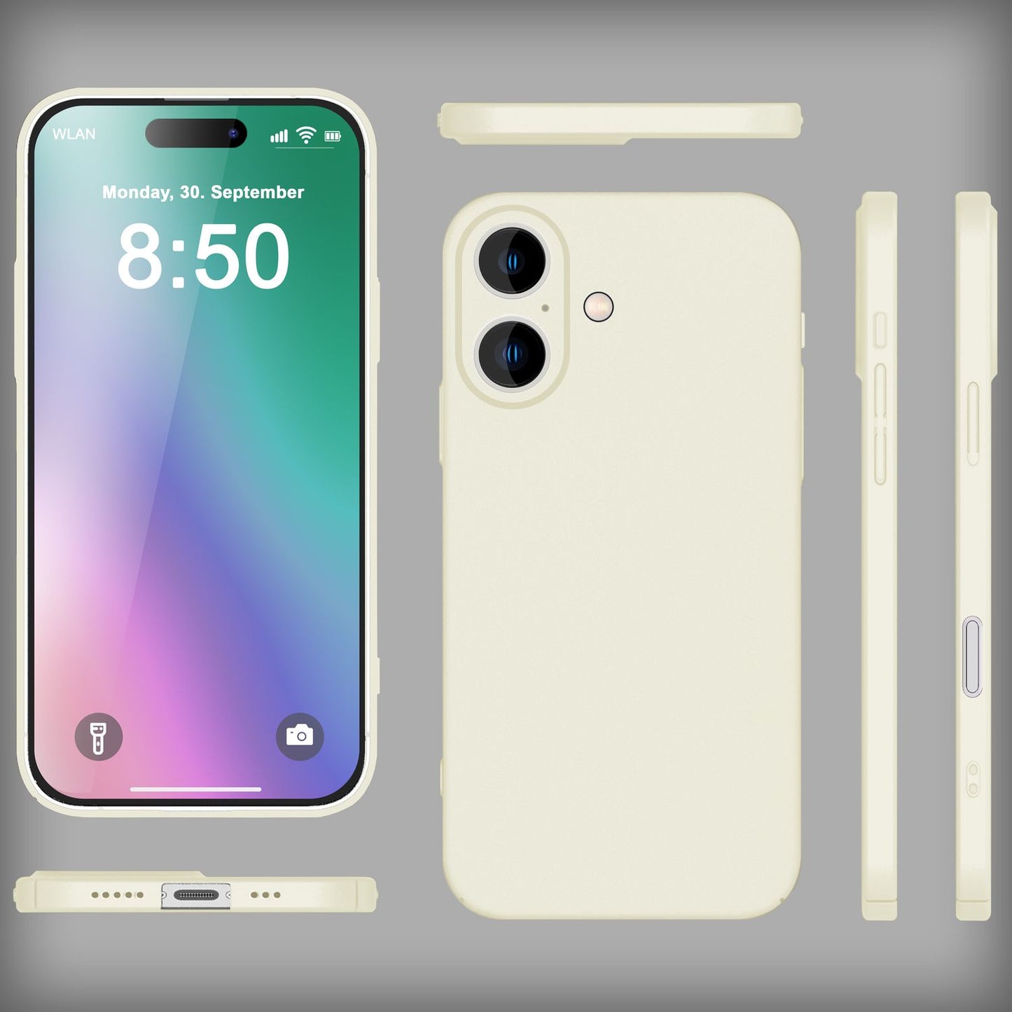 NALIA Ultra Dünne Harte Hülle für iPhone 16 Plus, Leichte Schlanke 0,5mm Handyhülle, Rutschfeste Schutzhülle