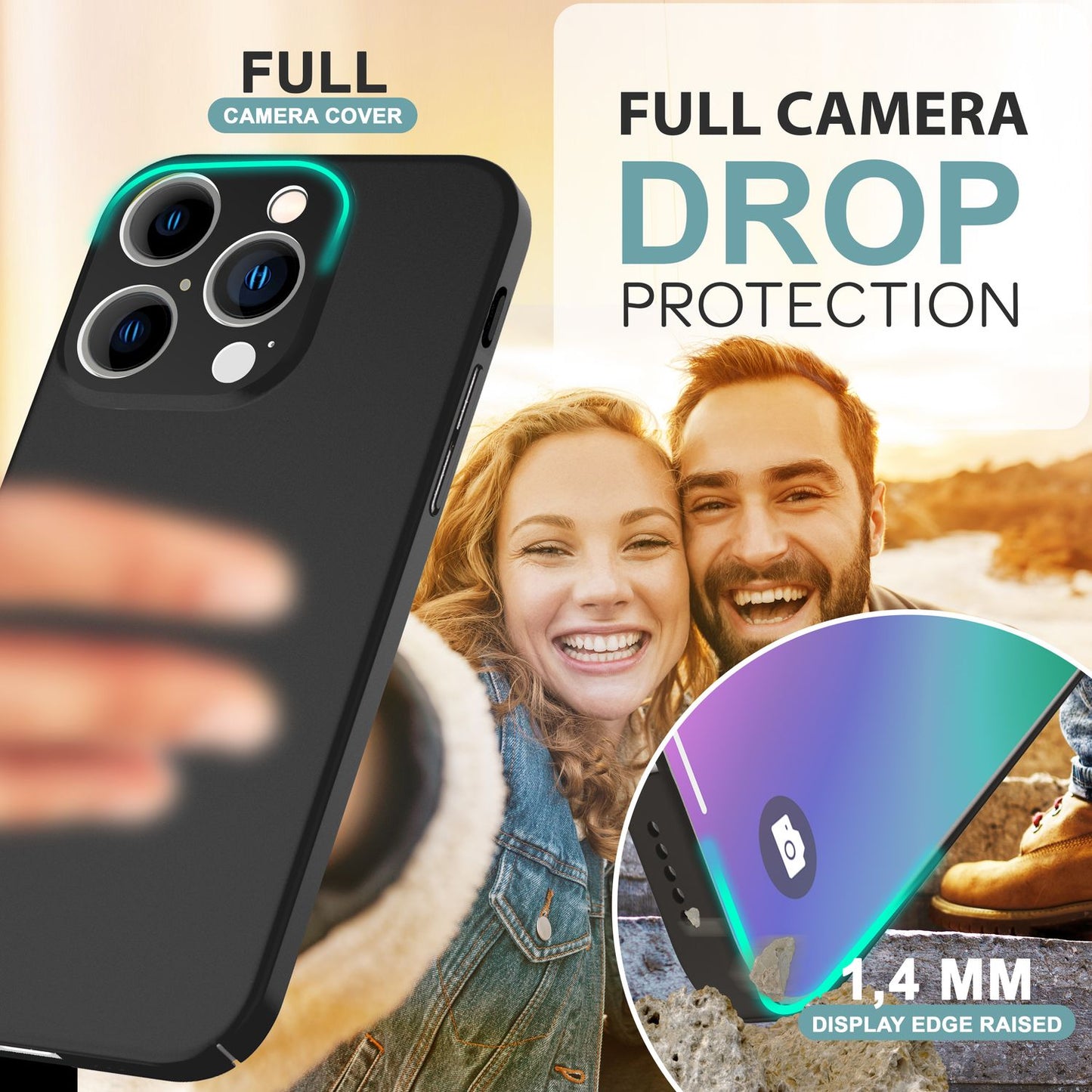 NALIA Ultra Dünne Harte Hülle für iPhone 16 Pro, Leichte Schlanke 0,5mm Handyhülle, Rutschfeste Schutzhülle