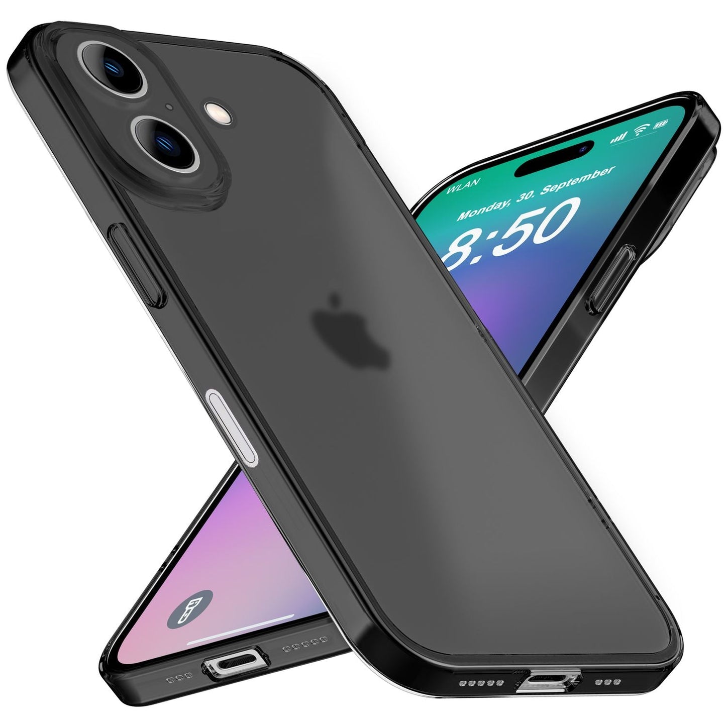 NALIA Extrem Dünne Schutzhülle für iPhone 16, 0,3mm Schlank Ultra Slim Cover Hülle, Semi-Transparente Handyhülle
