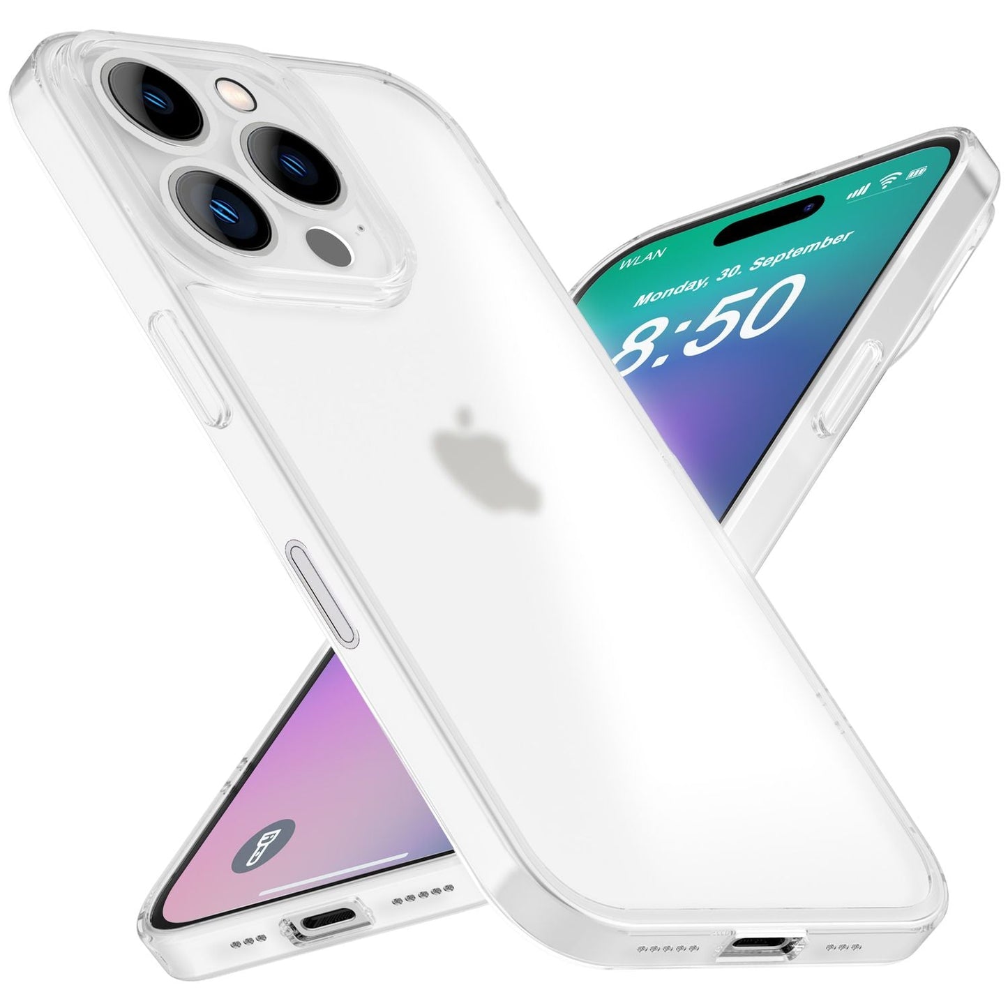 NALIA Husă de protecție extrem de subțire pentru iPhone 16 Pro, carcasă subțire ultra subțire de 0,3 mm, carcasă de telefon semitransparentă