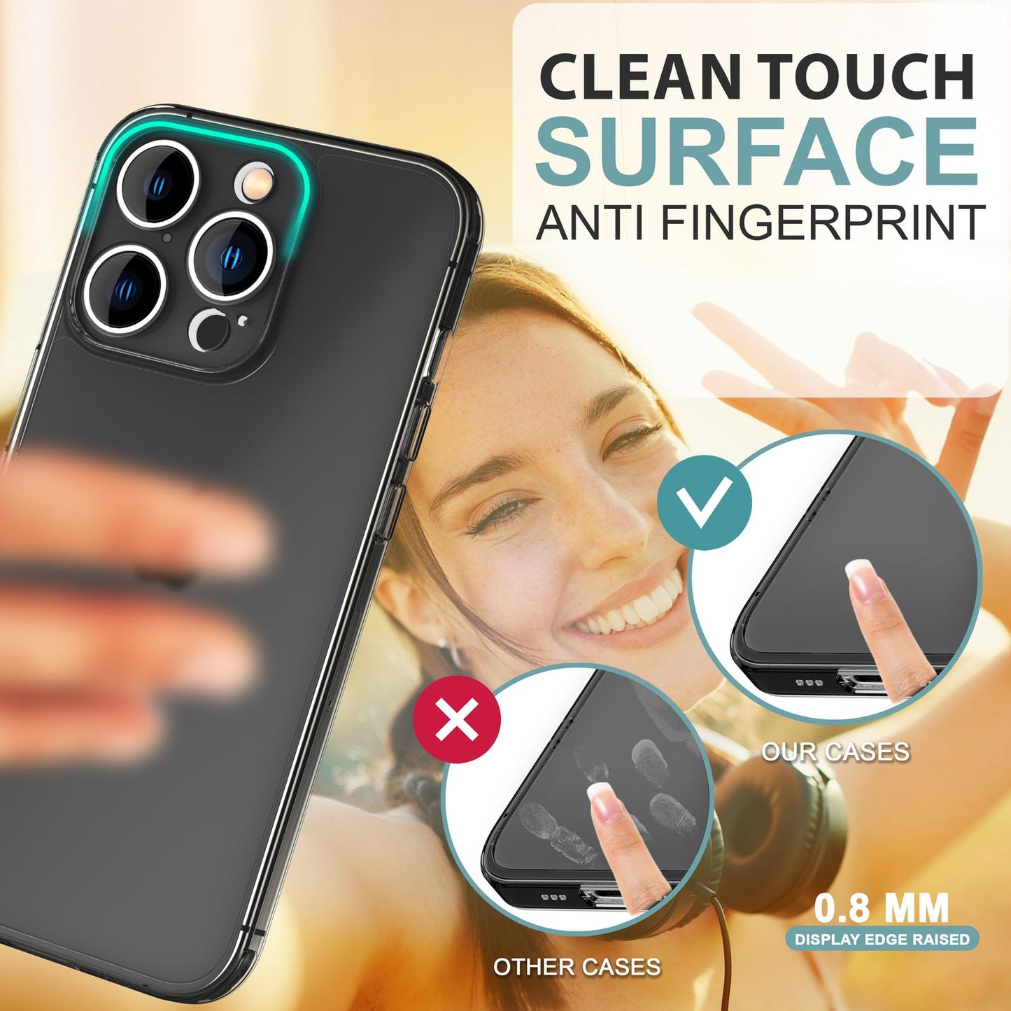 NALIA Extrem Dünne Schutzhülle für iPhone 16 Pro Max, 0,3mm Cover Ultra Slim Hülle, Semi-Transparente Handyhülle