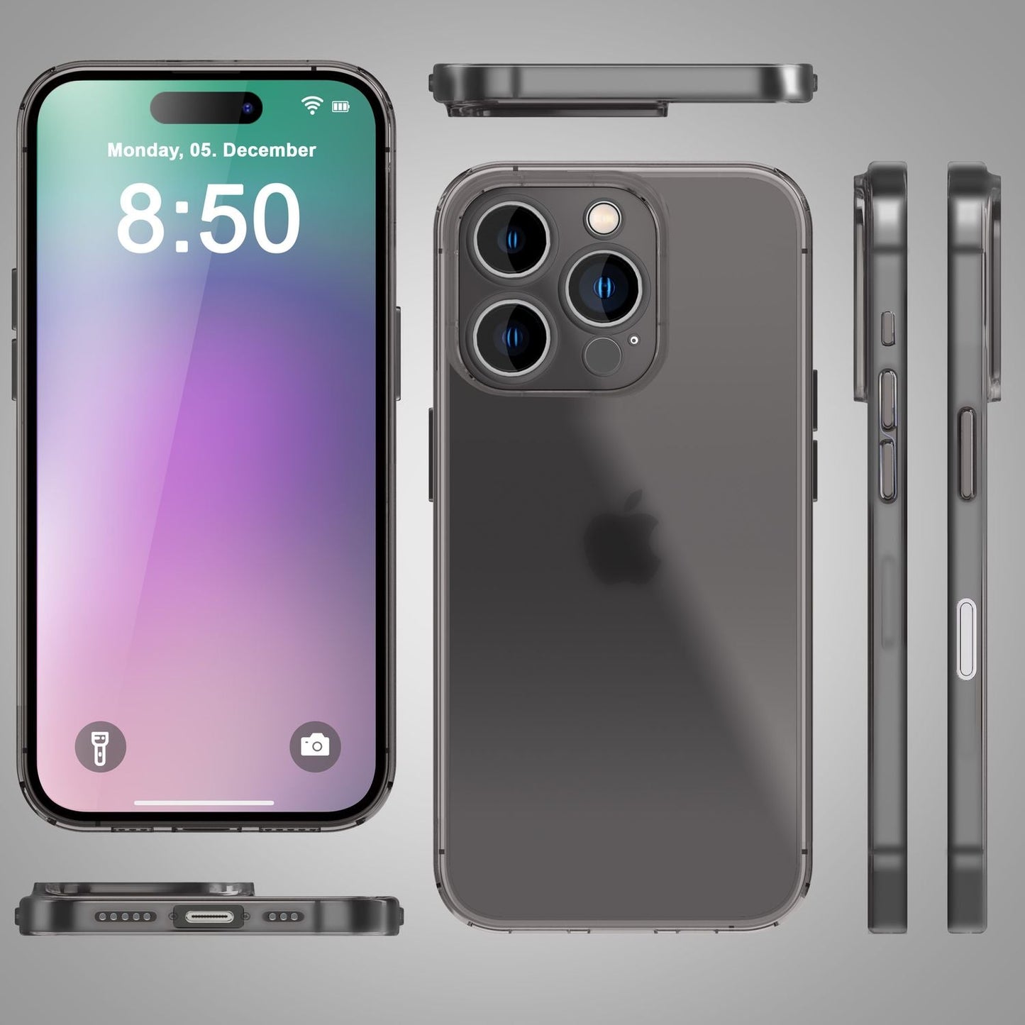 NALIA Extrem Dünne Schutzhülle für iPhone 16 Pro Max, 0,3mm Cover Ultra Slim Hülle, Semi-Transparente Handyhülle