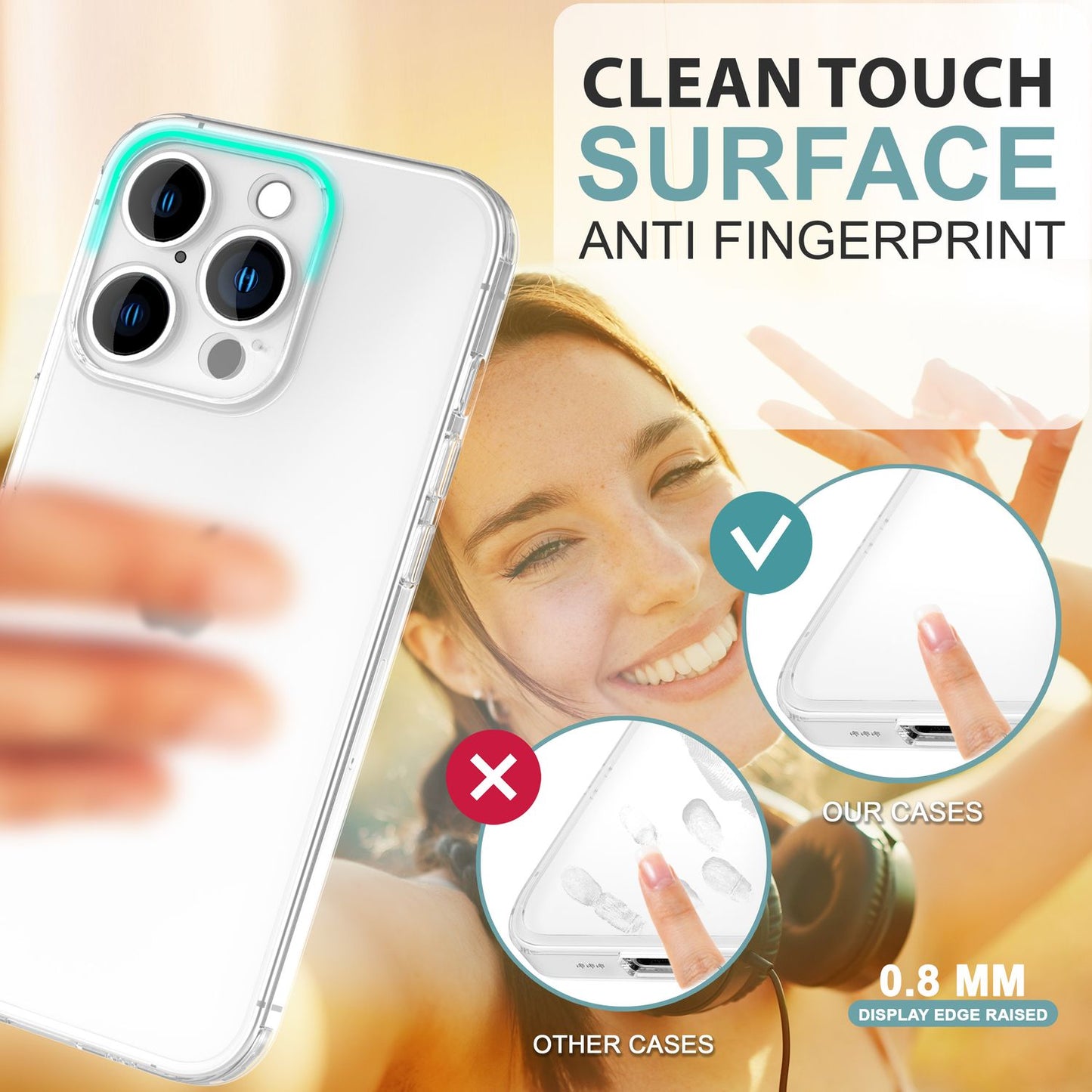 NALIA Extrem Dünne Schutzhülle für iPhone 16 Pro Max, 0,3mm Cover Ultra Slim Hülle, Semi-Transparente Handyhülle