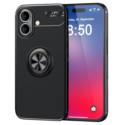 Etui ochronne NALIA z pierścieniem do iPhone'a 16 – pasuje do rozmiaru, materiał silikonowy, funkcja podstawki z pierścieniem 360°