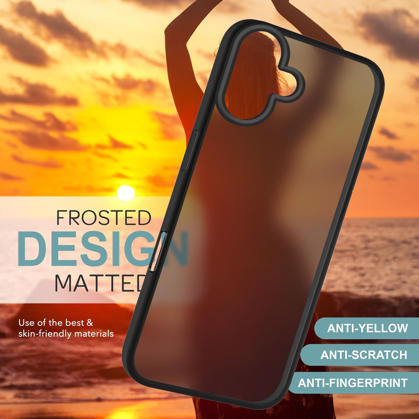 NALIA Fuzion Matte Case - Anti-Fingerabdruck, Abm. 151 x 73 mm