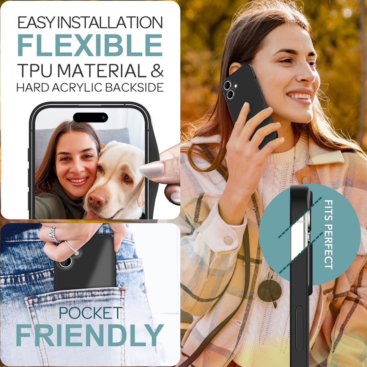 NALIA Fuzion Matte Case - Anti-Fingerabdruck, Abm. 151 x 73 mm