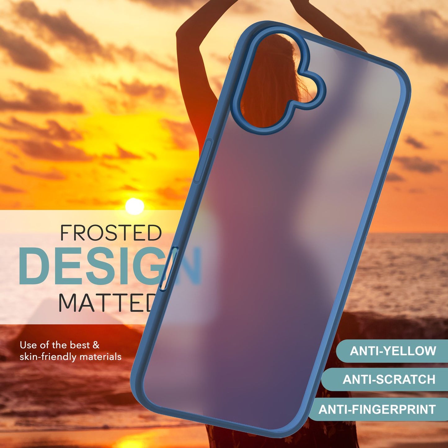 NALIA Fuzion Matte Case - Anti-Fingerabdruck, Abm. 151 x 73 mm