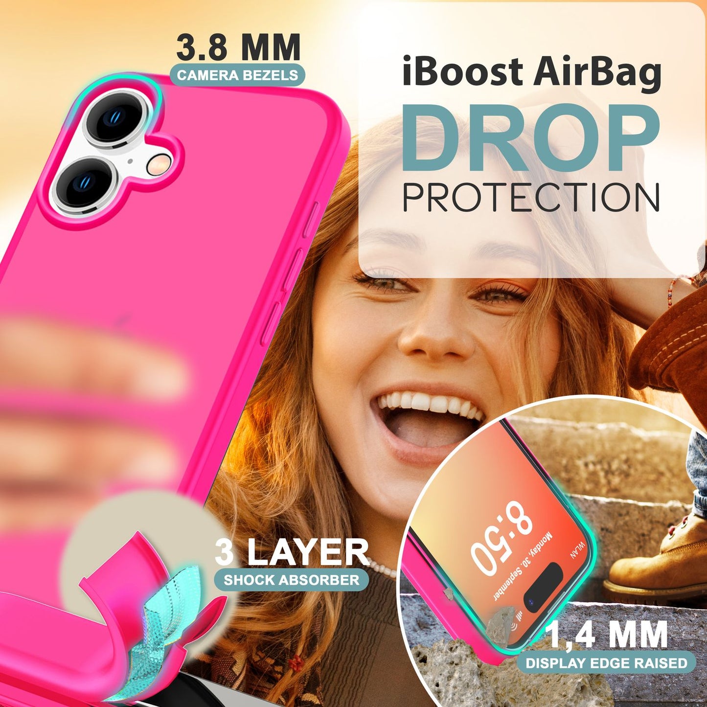 NALIA Fuzion Matte Case - Anti-Fingerabdruck, Abm. 151 x 73 mm