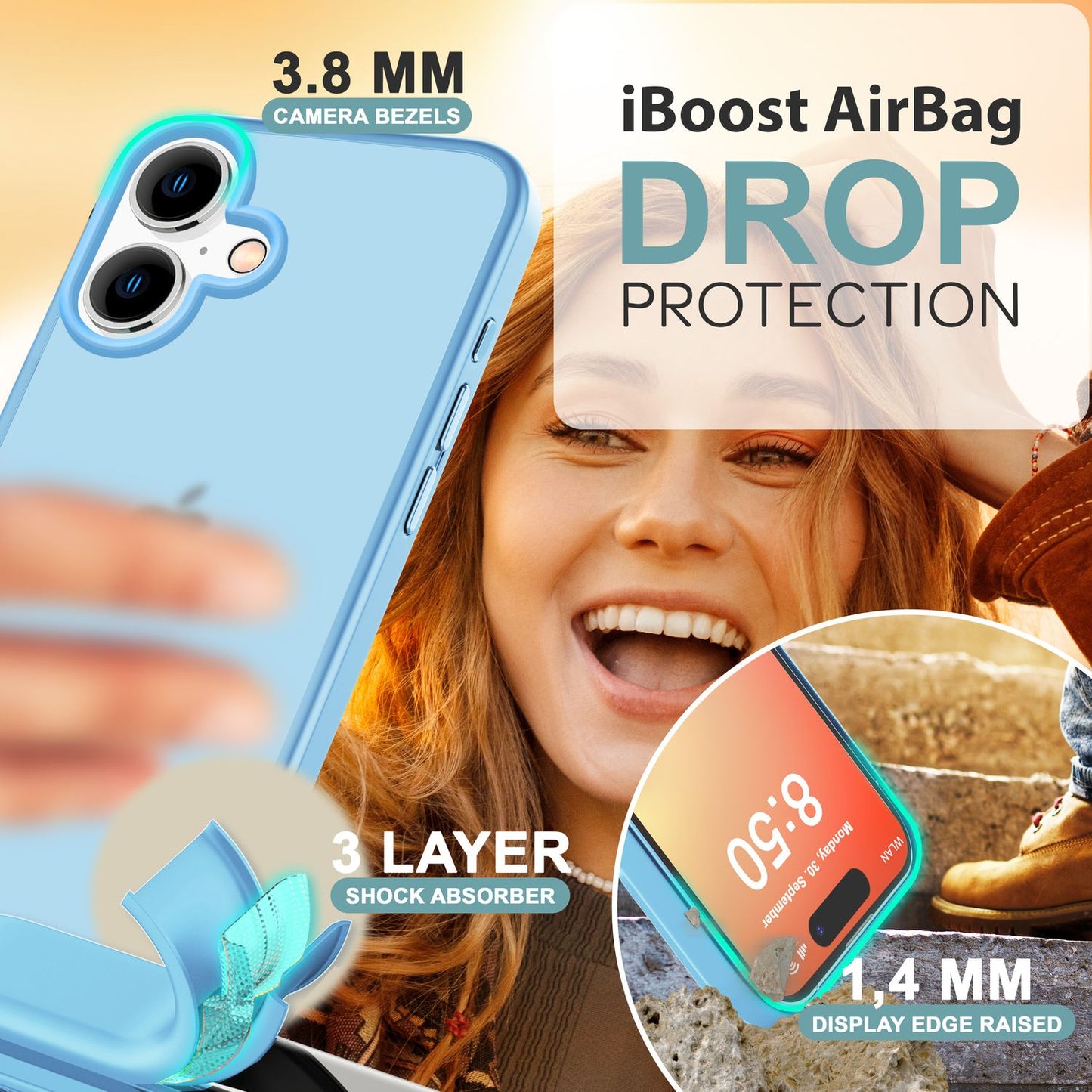 NALIA Fuzion Matte Case - Anti-Fingerabdruck, Abm. 151 x 73 mm