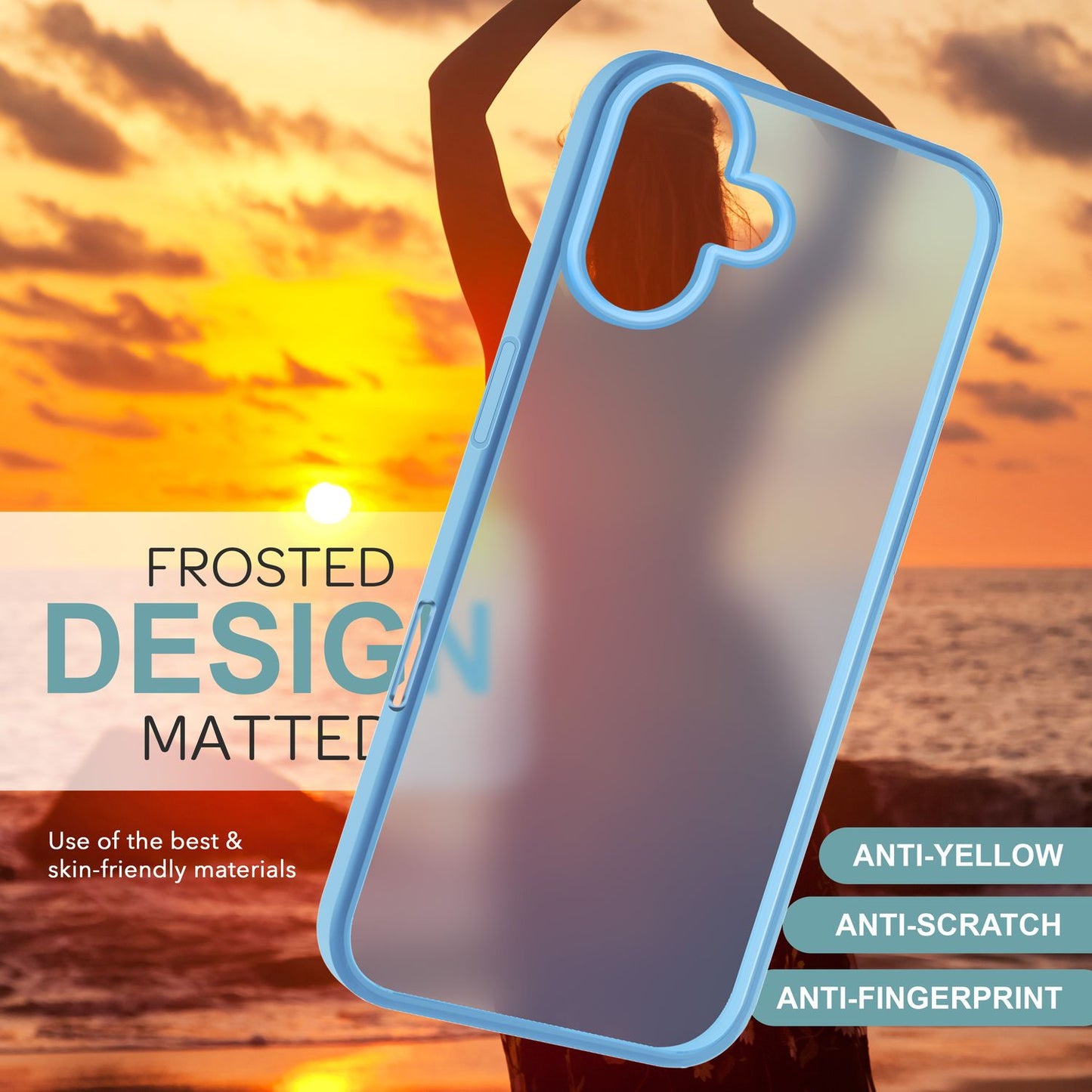 NALIA Fuzion Matte Case - Anti-Fingerabdruck, Abm. 151 x 73 mm