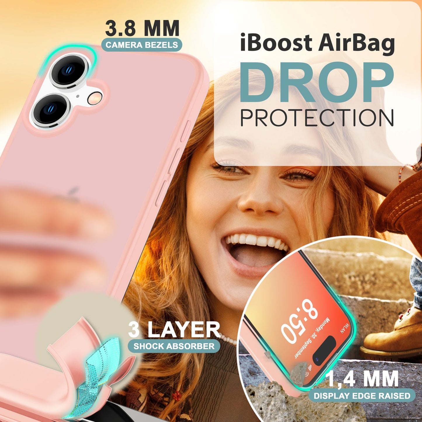 NALIA Fuzion Matte Case - Anti-Fingerabdruck, Abm. 151 x 73 mm