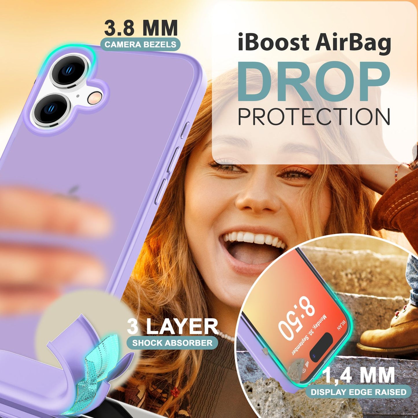 NALIA Fuzion Matte Case - Anti-Fingerabdruck, Abm. 151 x 73 mm