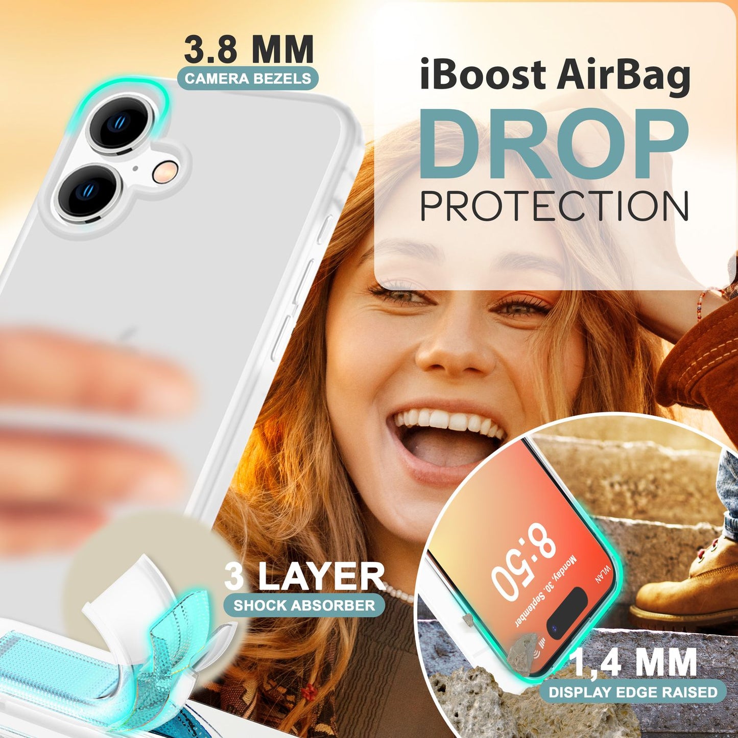 NALIA Fuzion Matte Case - Anti-Fingerabdruck, Abm. 151 x 73 mm