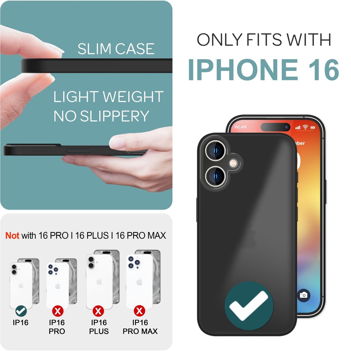 NALIA Fuzion Matte Case - Anti-Fingerabdruck, Abm. 151 x 73 mm