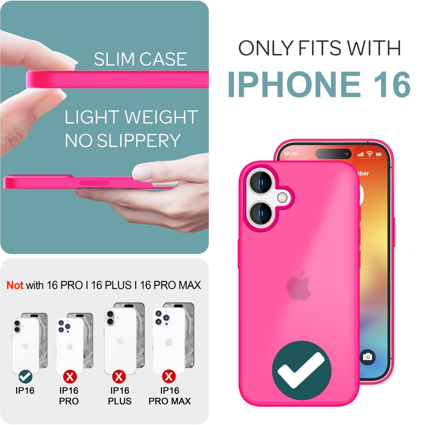 NALIA Fuzion Matte Case - Anti-Fingerabdruck, Abm. 151 x 73 mm