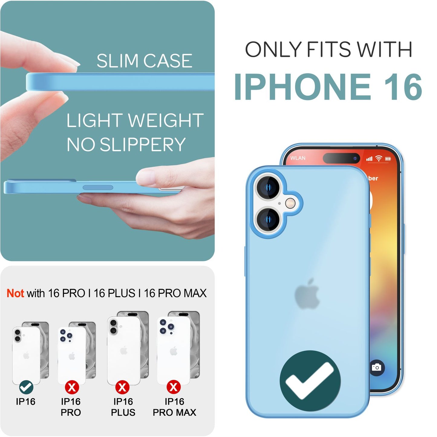 NALIA Fuzion Matte Case - Anti-Fingerabdruck, Abm. 151 x 73 mm