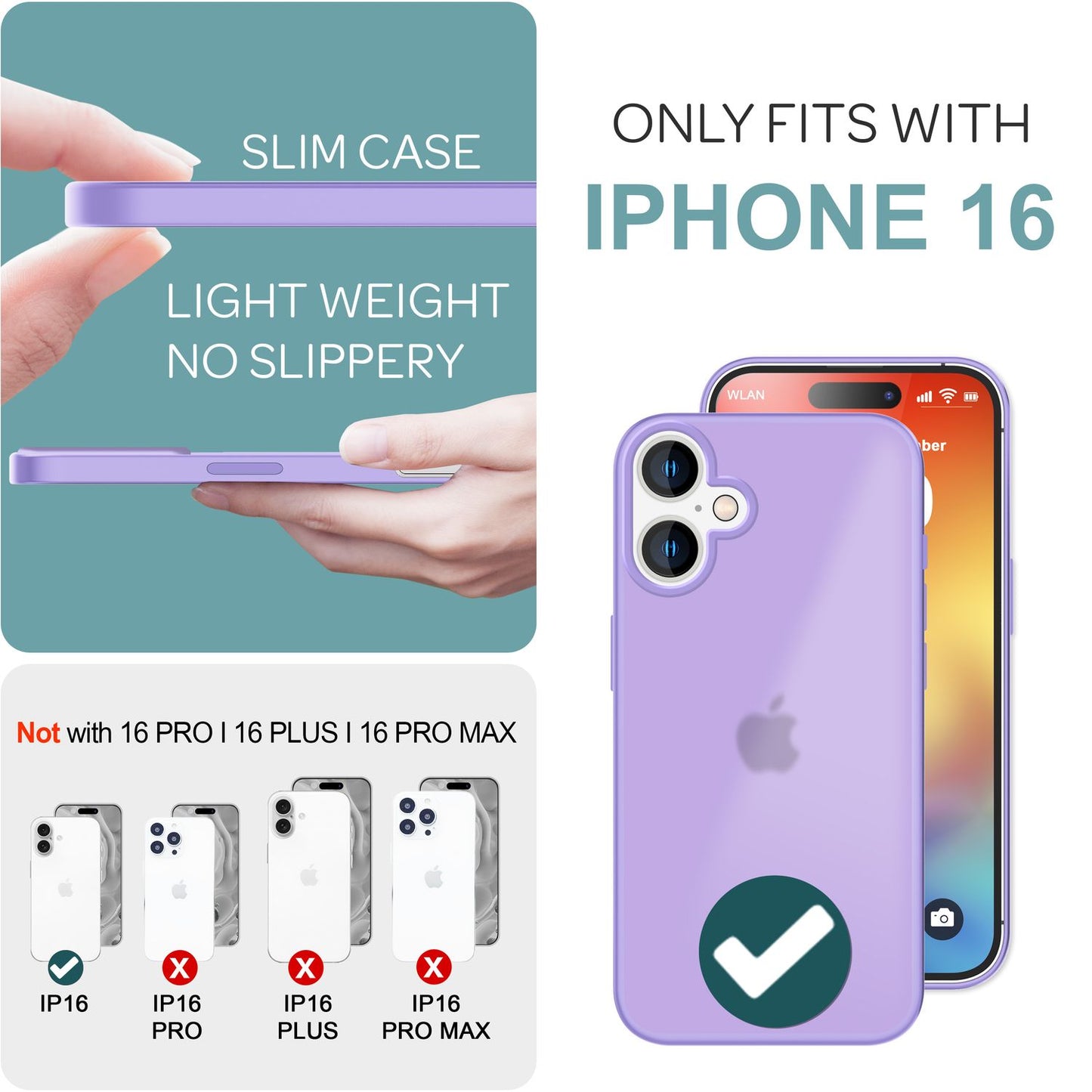 NALIA Fuzion Matte Case - Anti-Fingerabdruck, Abm. 151 x 73 mm