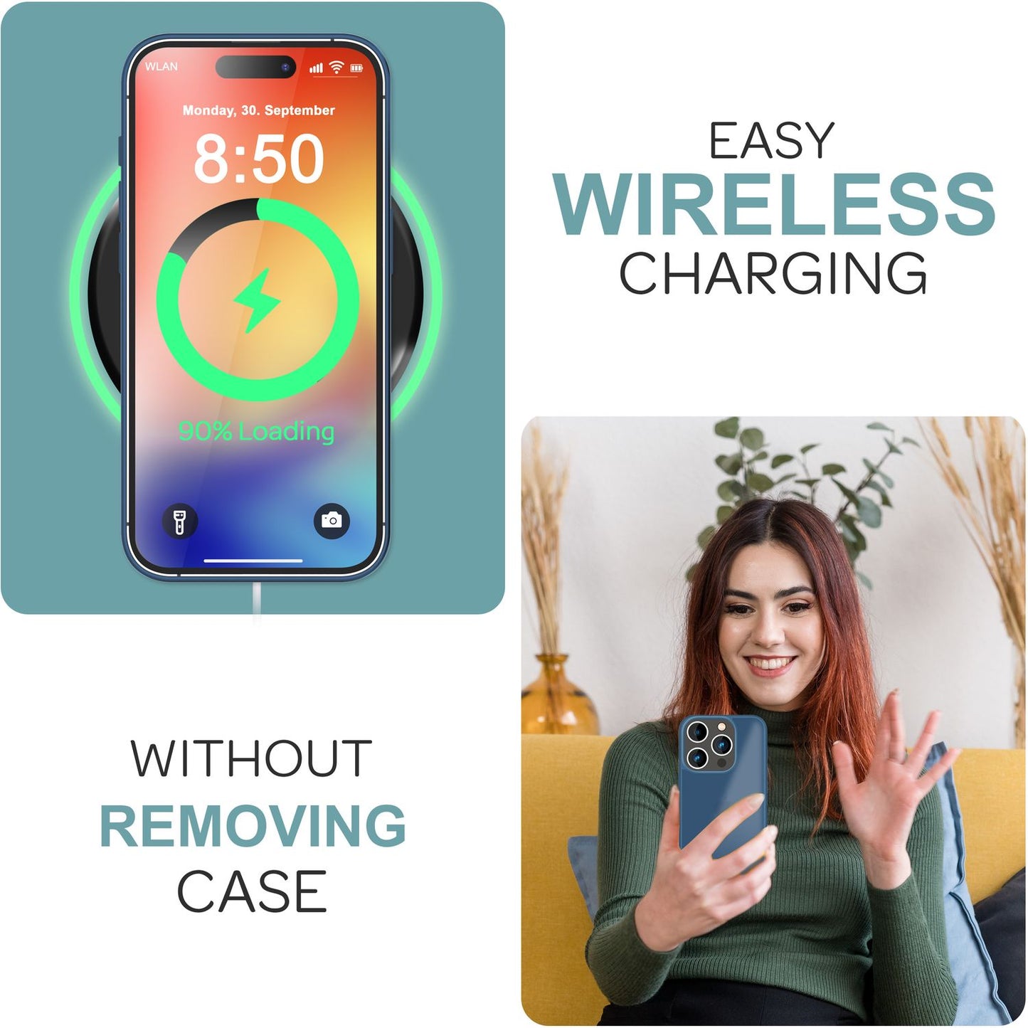 NALIA Matte Hybrid Hülle für iPhone 16 Pro Max, Anti-Fingerabdruck Acryl Rückseite, Cover Semi-Transparent