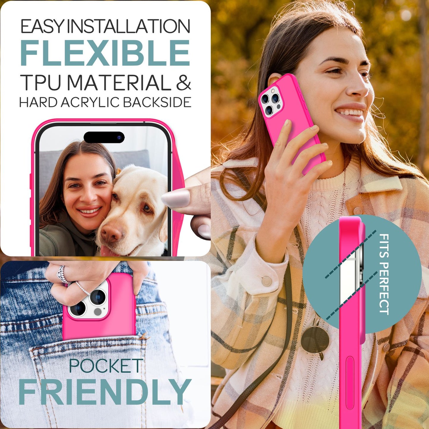 NALIA Matte Hybrid Hülle für iPhone 16 Pro Max, Anti-Fingerabdruck Acryl Rückseite, Cover Semi-Transparent