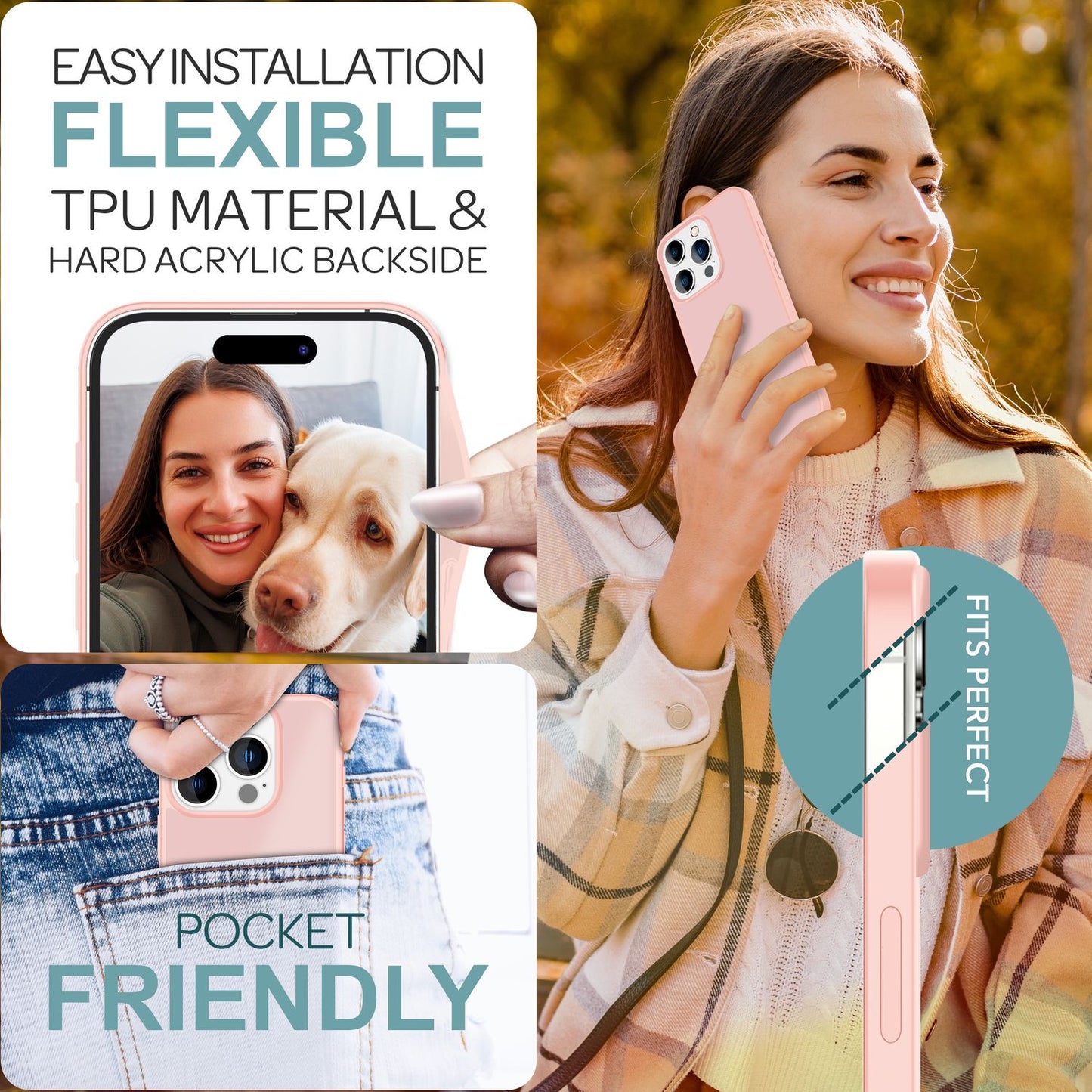 NALIA Matte Hybrid Hülle für iPhone 16 Pro Max, Anti-Fingerabdruck Acryl Rückseite, Cover Semi-Transparent