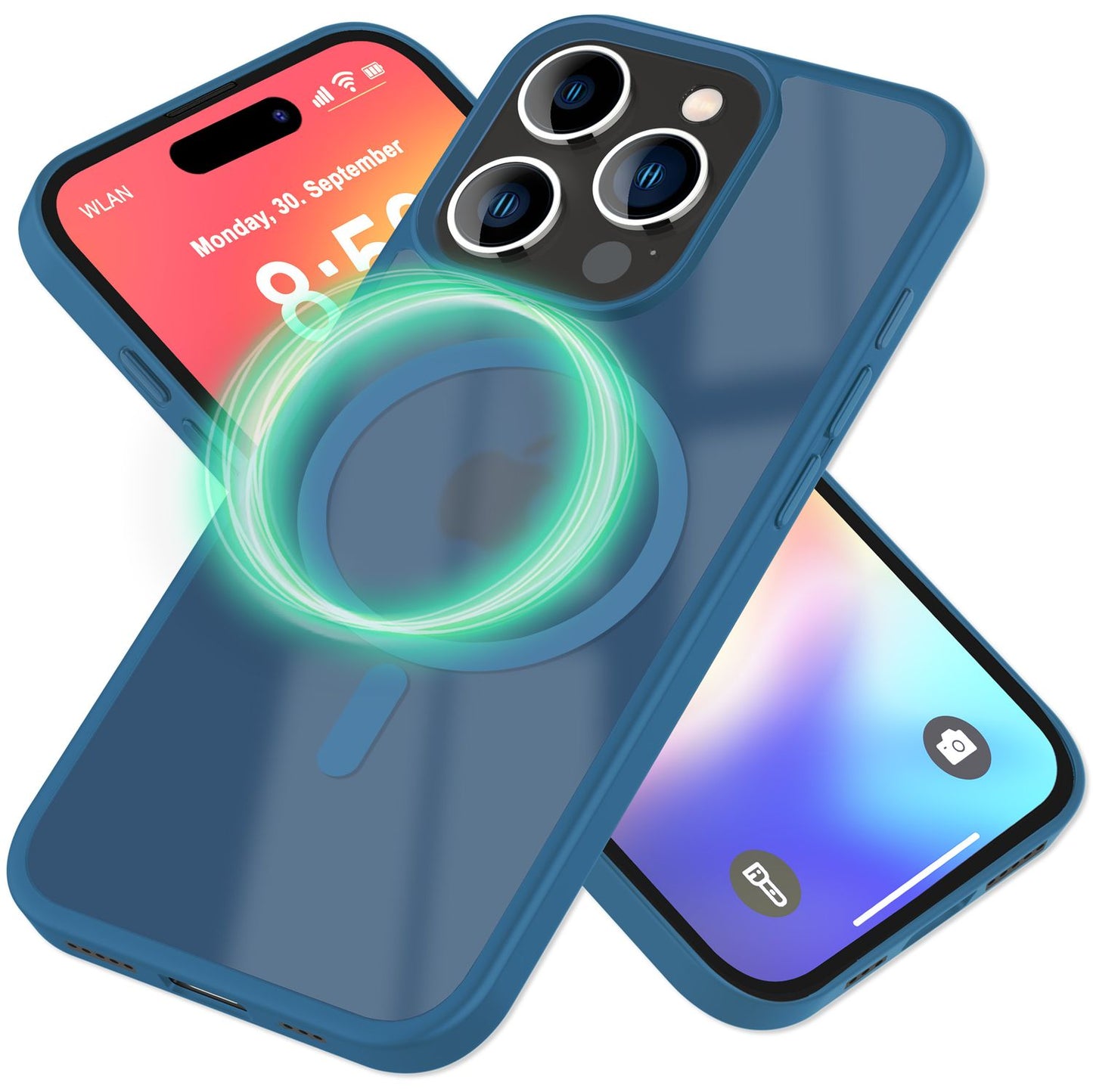 NALIA Matte MagSafe Hybrid Hülle für iPhone 16 Pro Max, Anti-Fingerabdruck Acryl Rückseite, Semi-Transparent