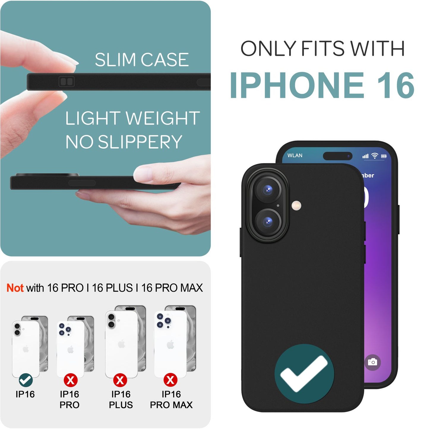 NALIA IPhone Silikonhülle Matt – Rutschfestes Design, Stoßschutz, TPU Beschichtung