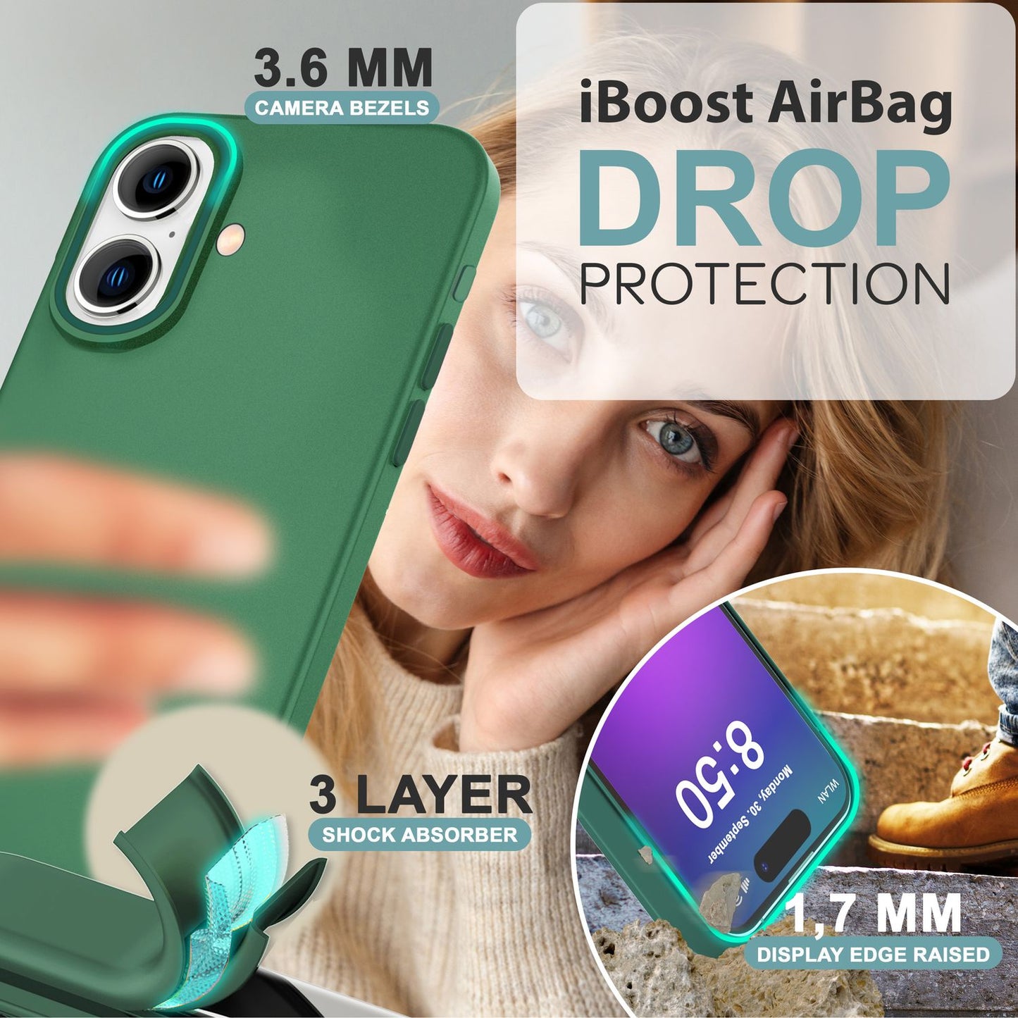 NALIA IPhone Silikonhülle Matt – Rutschfestes Design, Stoßschutz, TPU Beschichtung