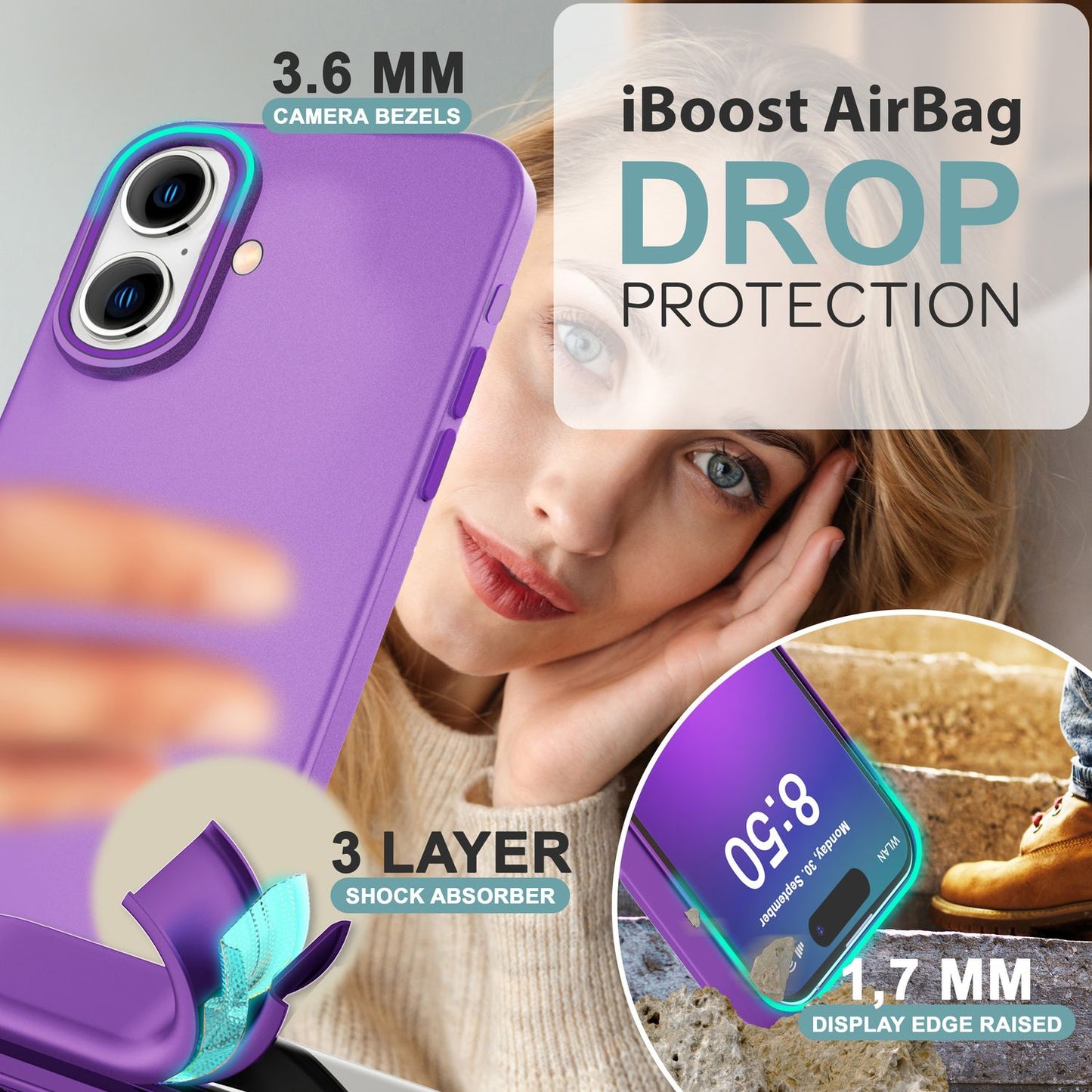 NALIA IPhone Silikonhülle Matt – Rutschfestes Design, Stoßschutz, TPU Beschichtung