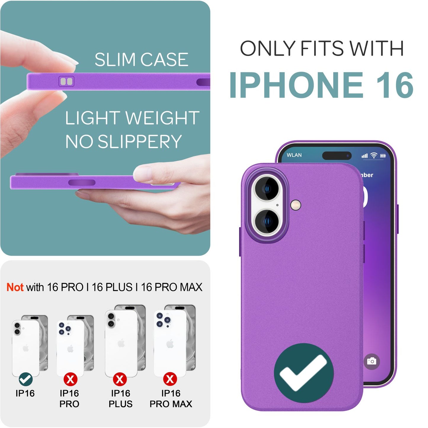 NALIA IPhone Silikonhülle Matt – Rutschfestes Design, Stoßschutz, TPU Beschichtung