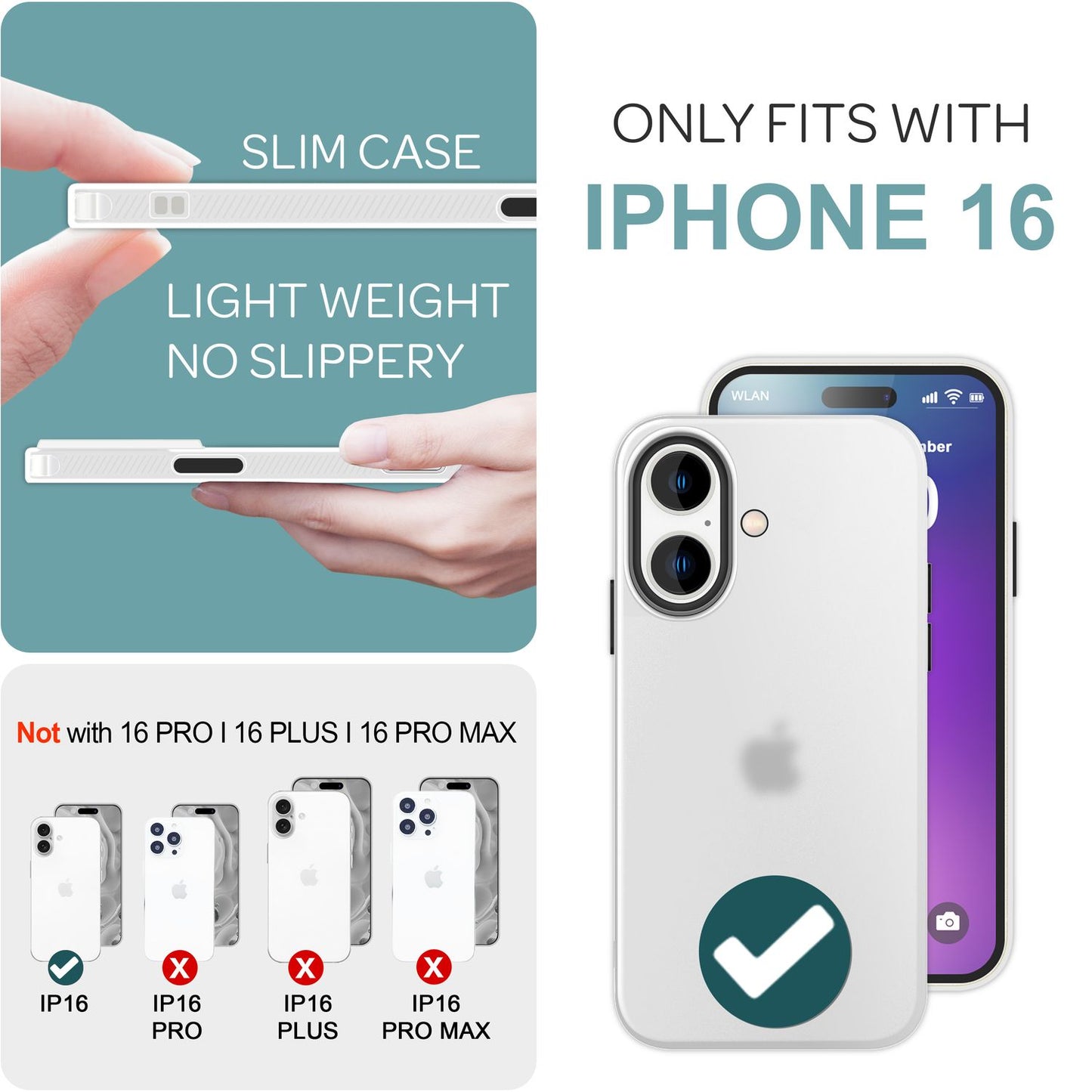 NALIA IPhone Silikonhülle Matt – Rutschfestes Design, Stoßschutz, TPU Beschichtung