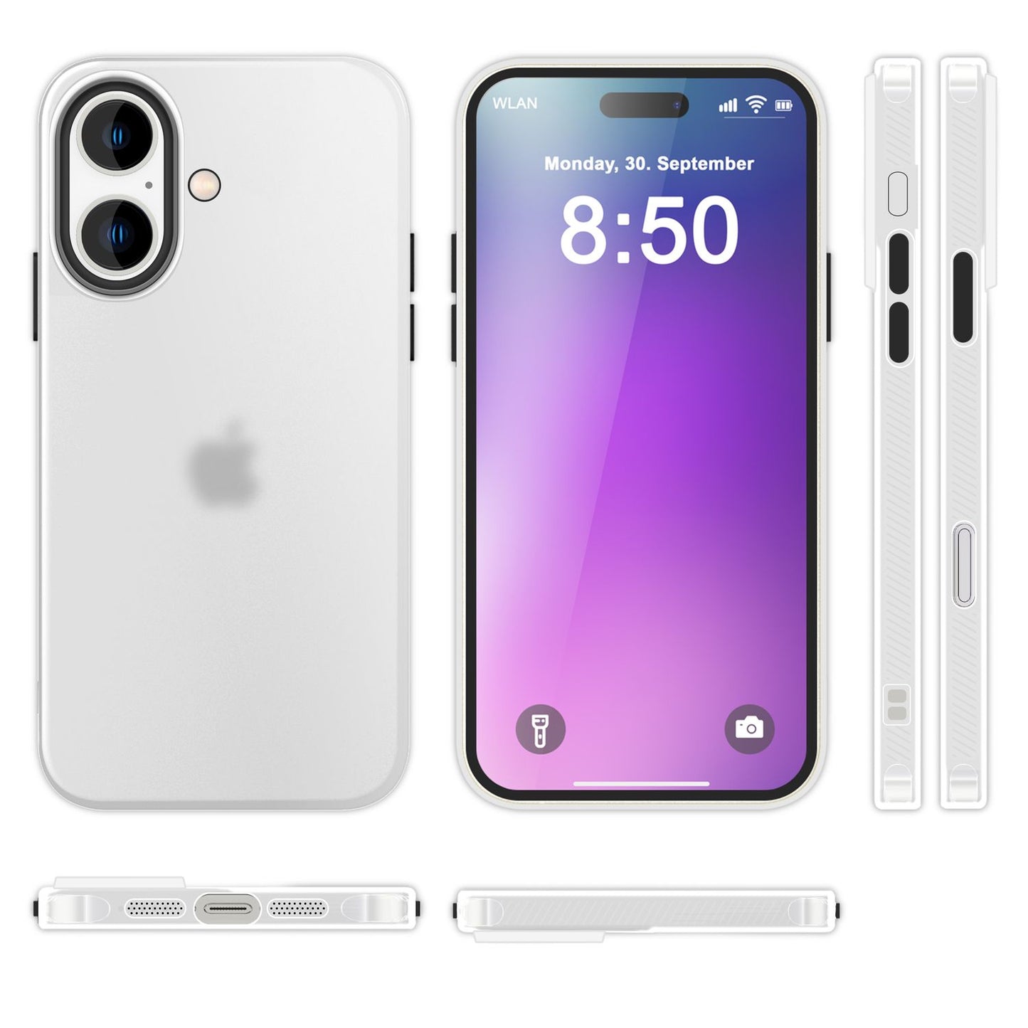 NALIA IPhone Silikonhülle Matt – Rutschfestes Design, Stoßschutz, TPU Beschichtung
