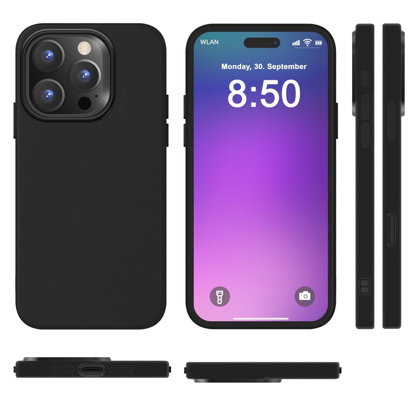 NALIA Fein Mattierte Silikonhülle - Passgenau Für iPhone 16 Pro, TPU-Silikon, Rutschfest