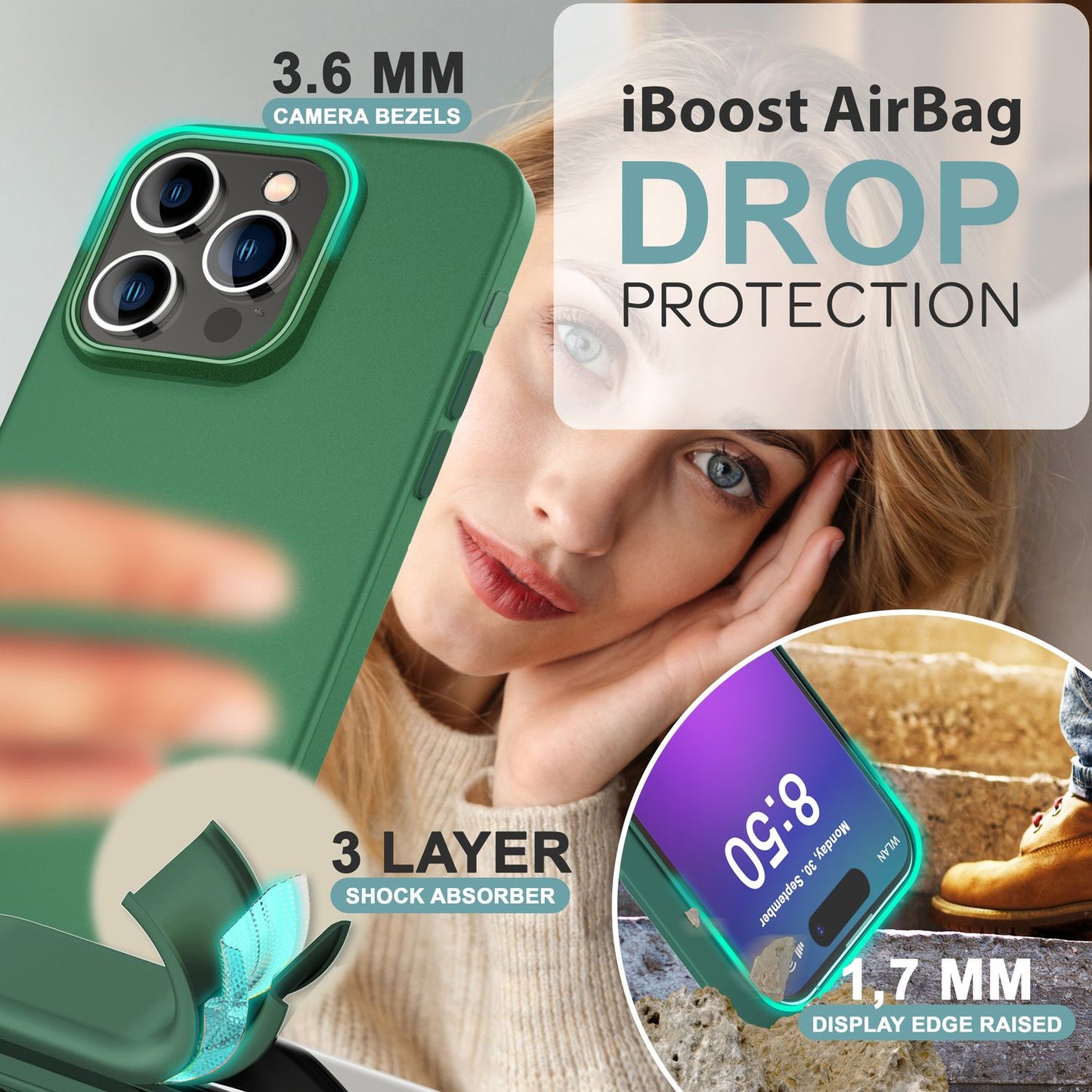 NALIA Fein Mattierte Silikonhülle - Passgenau Für iPhone 16 Pro, TPU-Silikon, Rutschfest