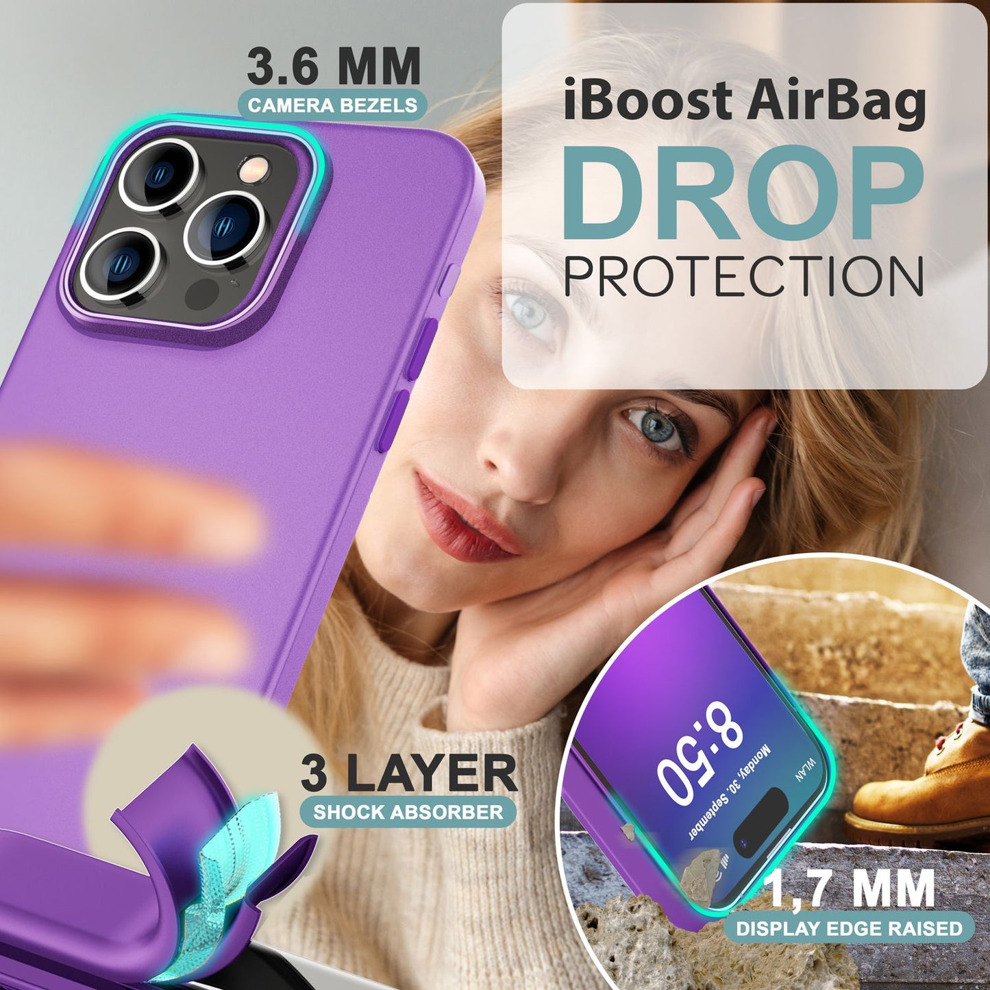 NALIA Fein Mattierte Silikonhülle - Passgenau Für iPhone 16 Pro, TPU-Silikon, Rutschfest