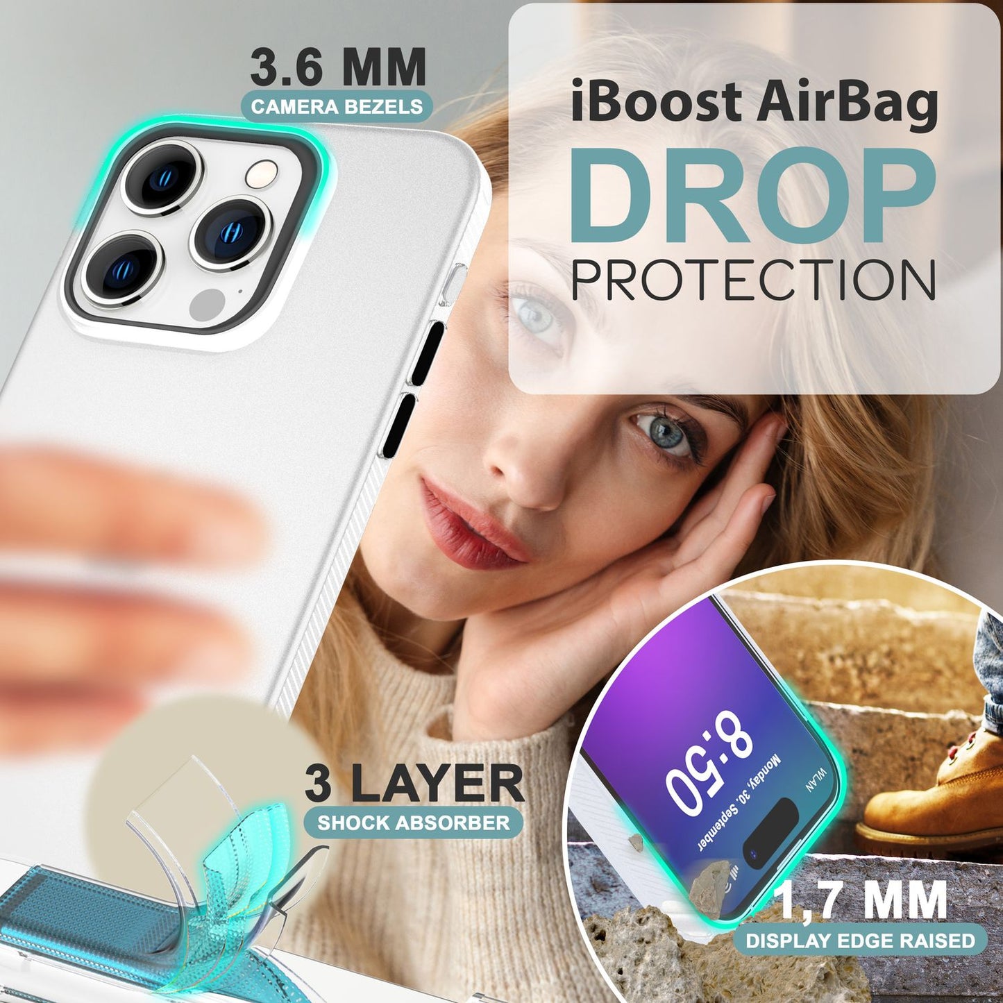 NALIA Fein Mattierte Silikonhülle - Passgenau Für iPhone 16 Pro, TPU-Silikon, Rutschfest