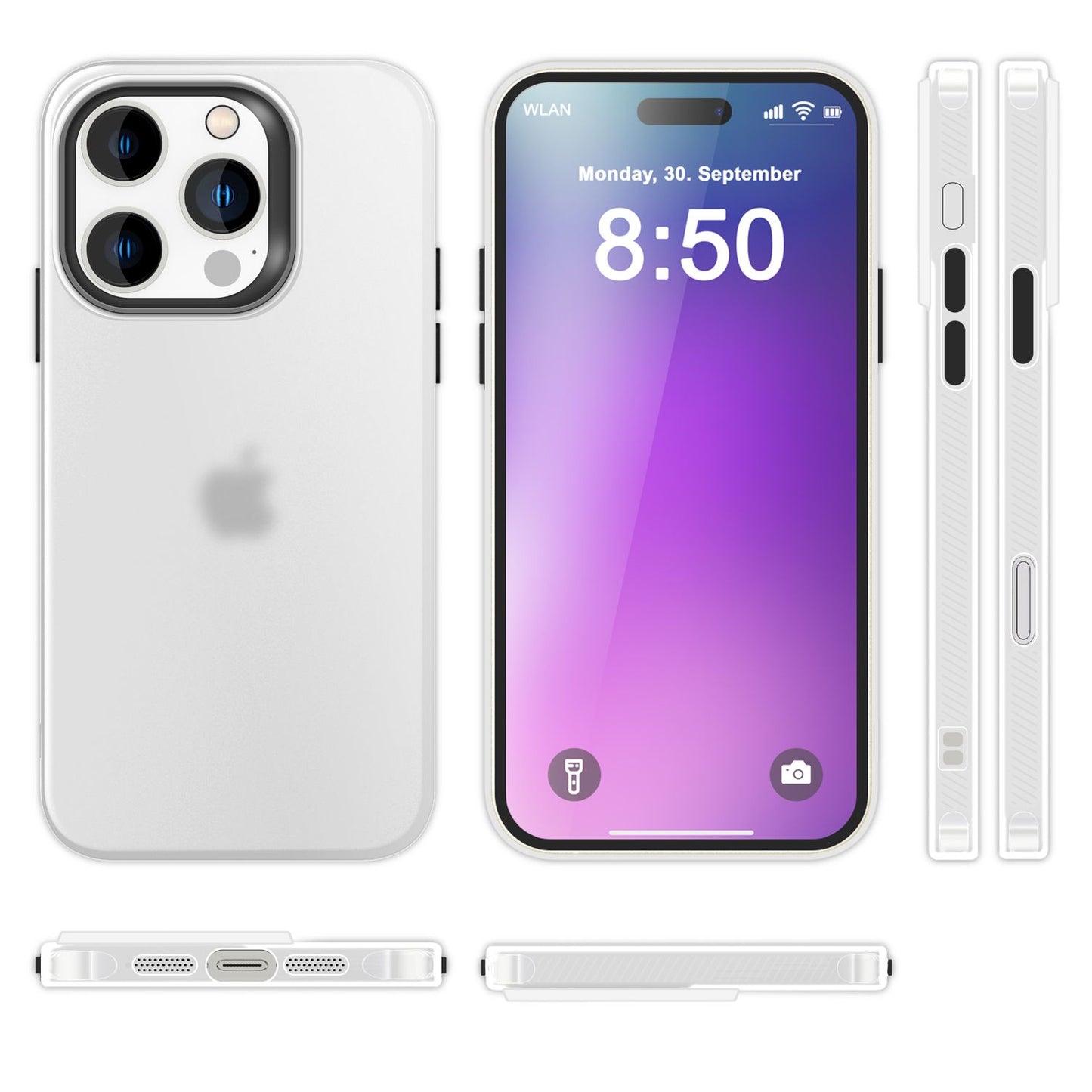 NALIA Fein Mattierte Silikonhülle - Passgenau Für iPhone 16 Pro, TPU-Silikon, Rutschfest