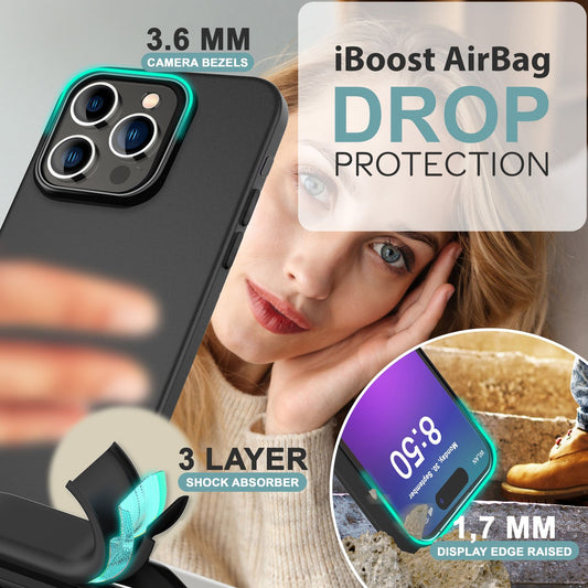 NALIA Iphone 16 Pro Max Mattierte Silikonhülle - Rutschfest Stoßfest