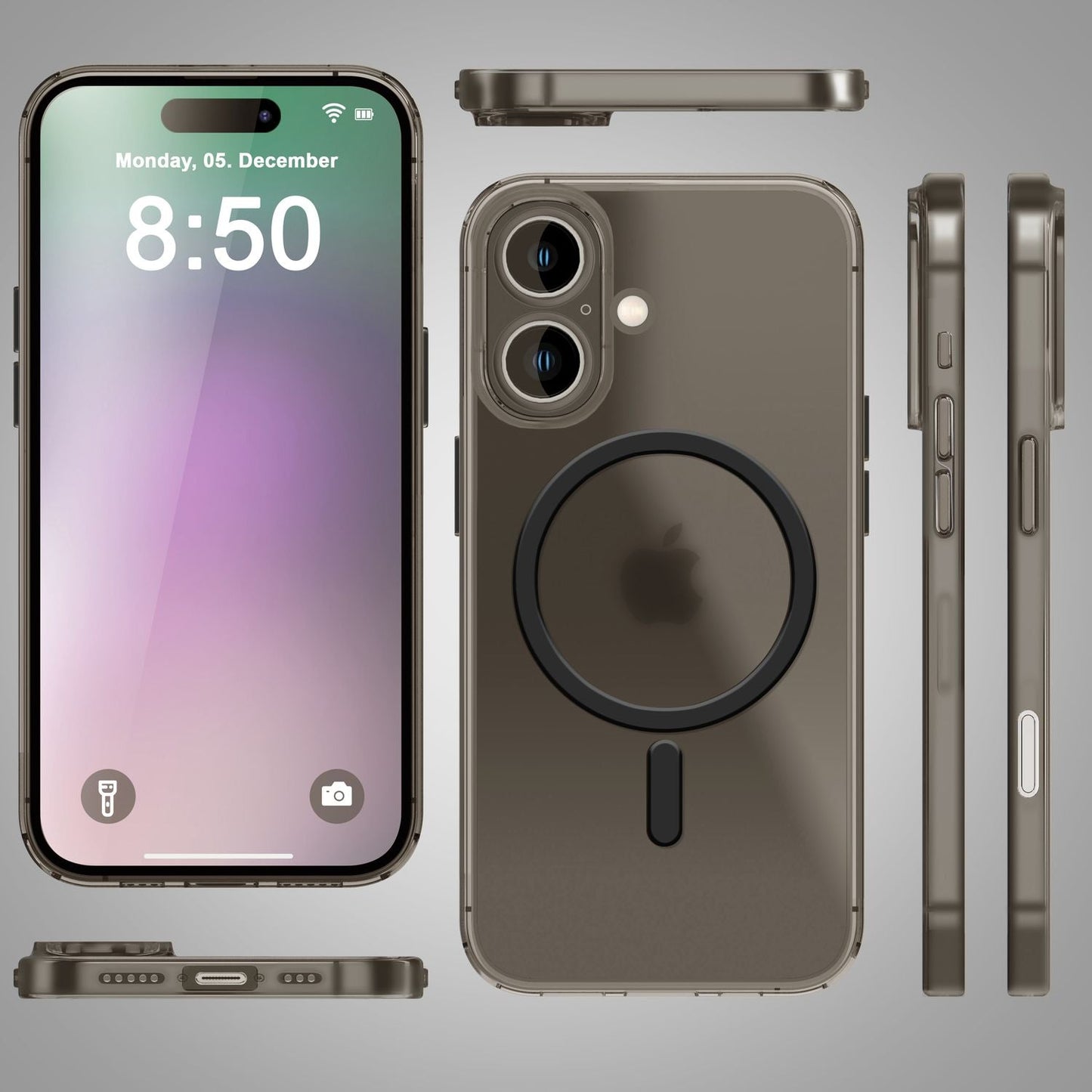 Husă NALIA Ultra Thin MagSafe pentru iPhone 16, Husă de protecție ultra subțire de 0,3 mm, Husă de telefon ușoară