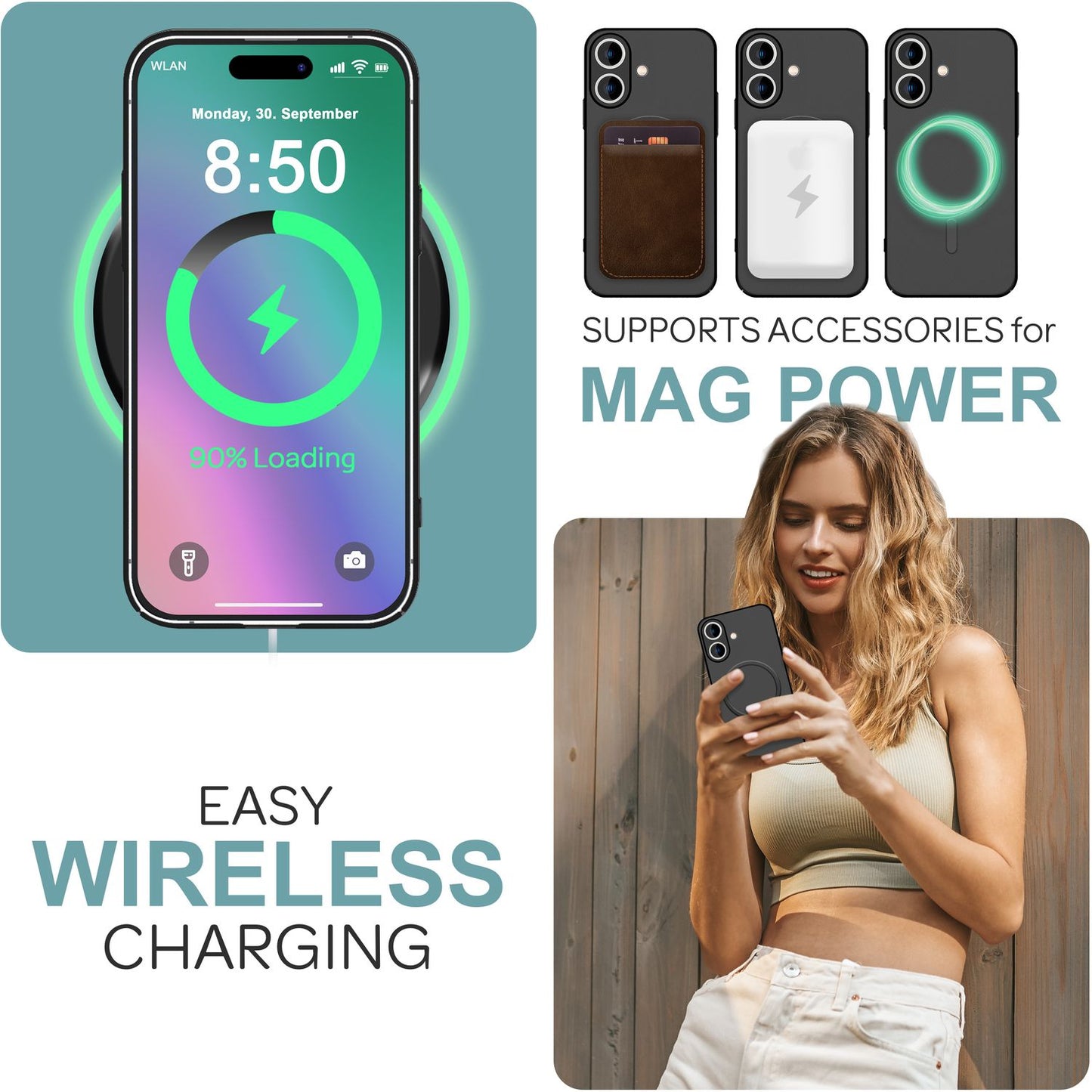 Husă NALIA Ultra Thin MagSafe pentru iPhone 16 Plus, Husă de protecție ultra subțire de 0,3 mm, Husă de telefon subțire