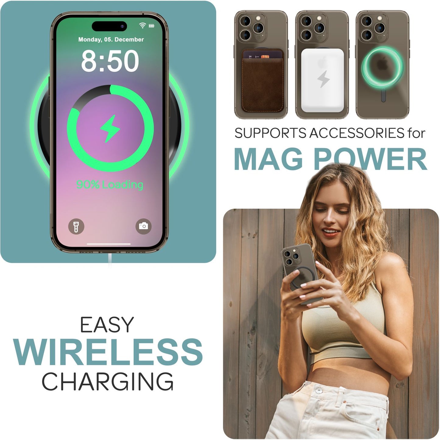 Husă NALIA Ultra Thin MagSafe pentru iPhone 16 Pro, Husă de protecție ultra subțire de 0,3 mm, Husă de telefon subțire