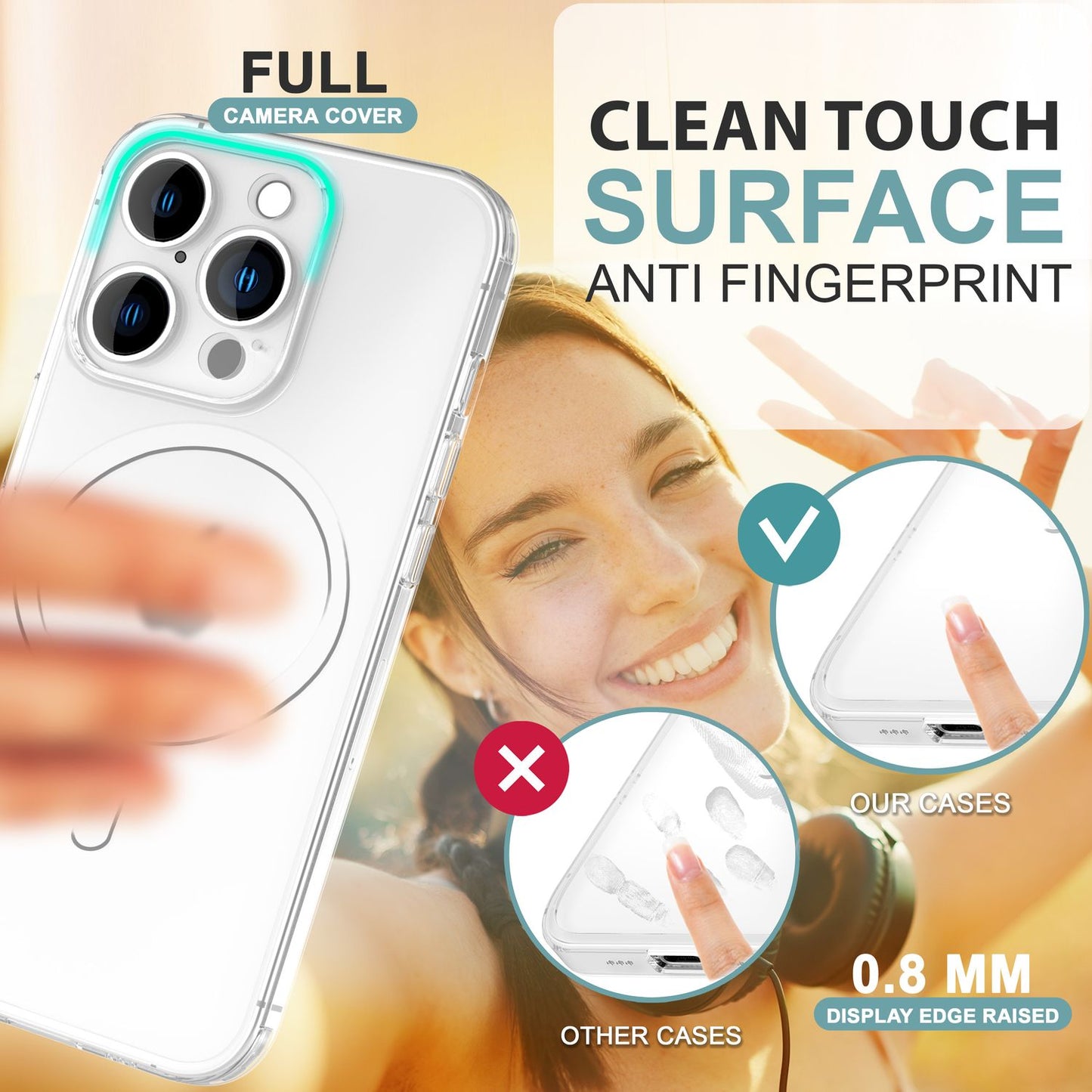 Husă NALIA Ultra Thin MagSafe pentru iPhone 16 Pro, Husă de protecție ultra subțire de 0,3 mm, Husă de telefon subțire