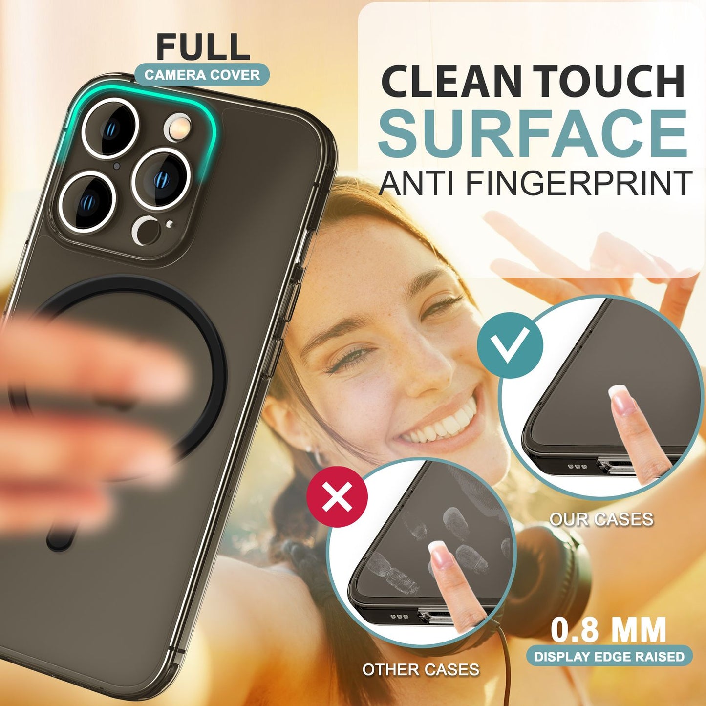 Husă NALIA MagSafe ultra-subțire - grosime 0,3 mm, compatibilă cu MagSafe, potrivire perfectă pentru iPhone 16 Pro Max