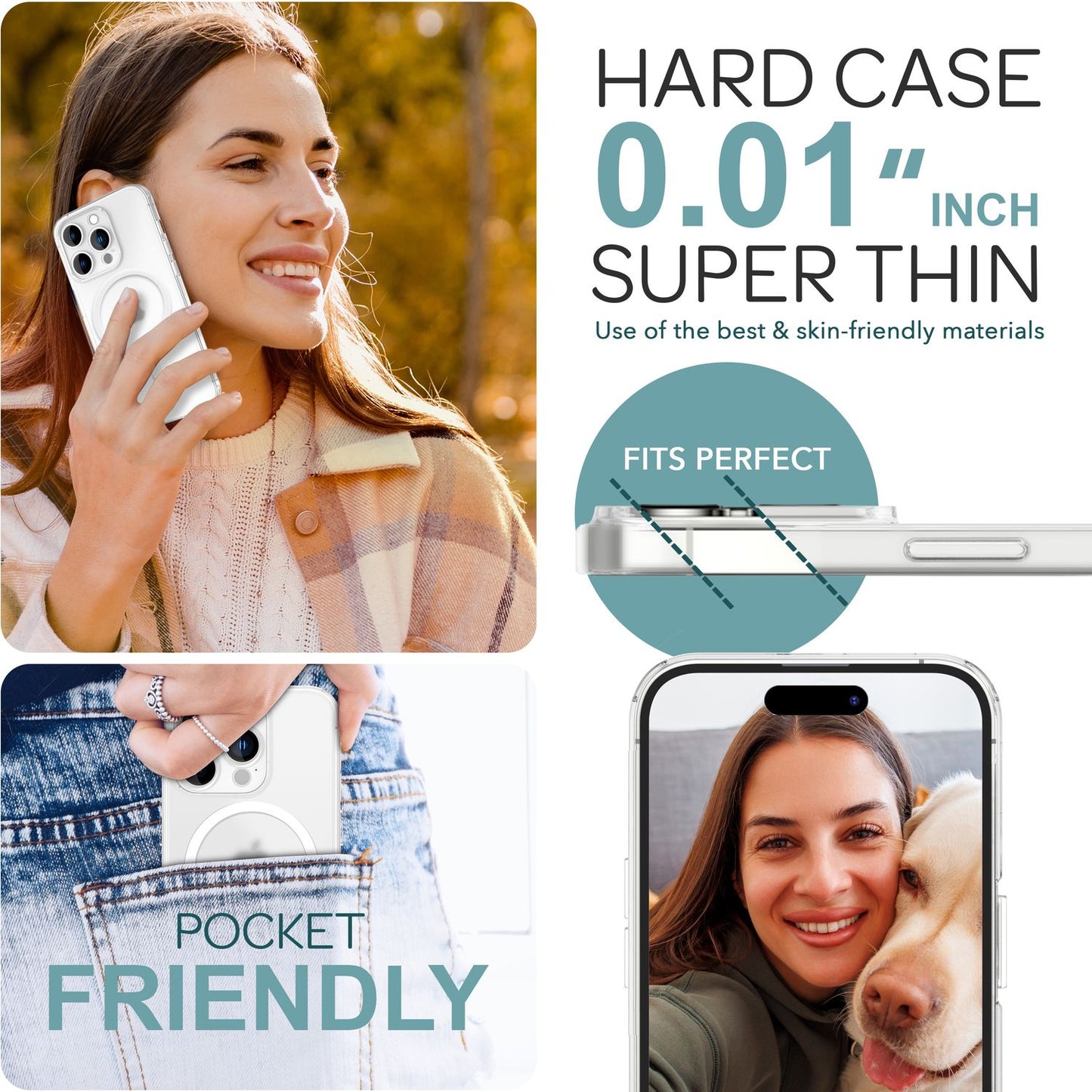 Husă NALIA MagSafe ultra-subțire - grosime 0,3 mm, compatibilă cu MagSafe, potrivire perfectă pentru iPhone 16 Pro Max