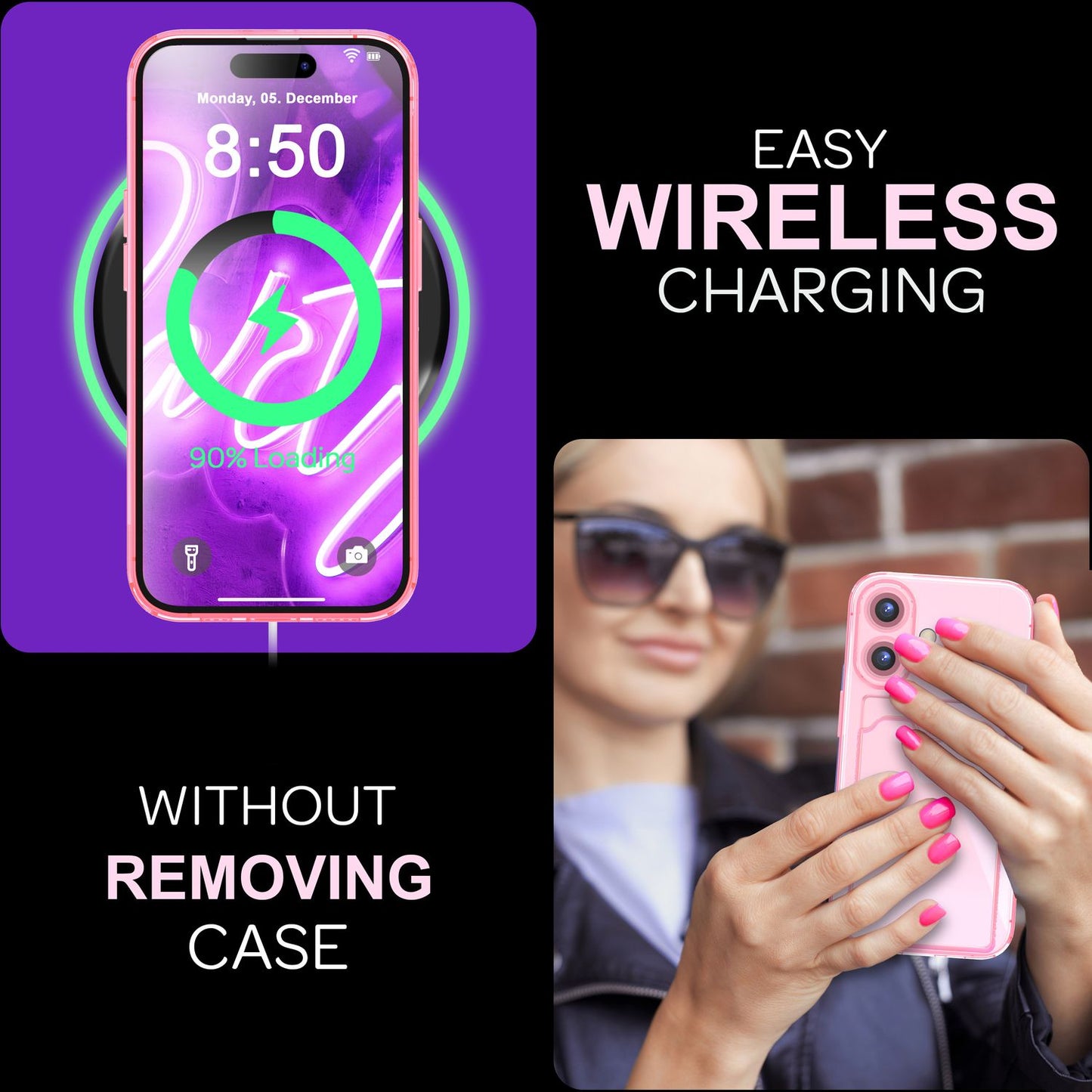 NALIA IPhone 16 Plus Hülle Kartenhalter - 2 Karten Silikon