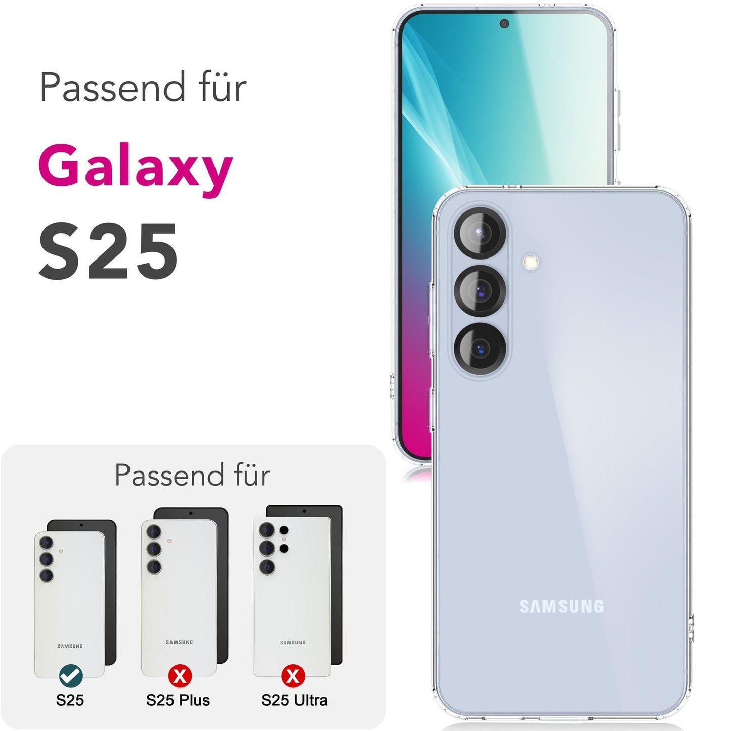 Husa NALIA AirFlex pentru Galaxy S25, transparentă, cu efect anti-îngălbenire și rezistentă la șocuri - TPU, subțire