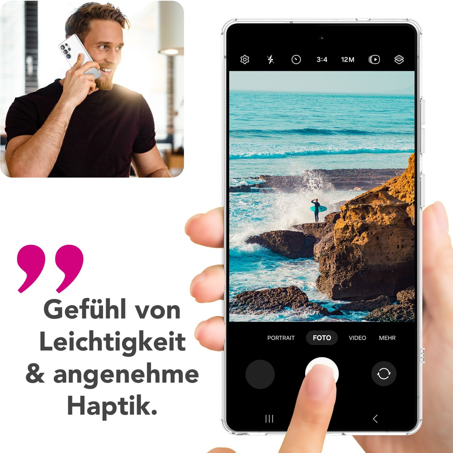 Carcasă NALIA AirFlex, transparentă, TPU, cu efect anti-îngălbenire - grosime 0,4 mm, potrivire perfectă, compatibilă cu Galaxy S25 Ultra