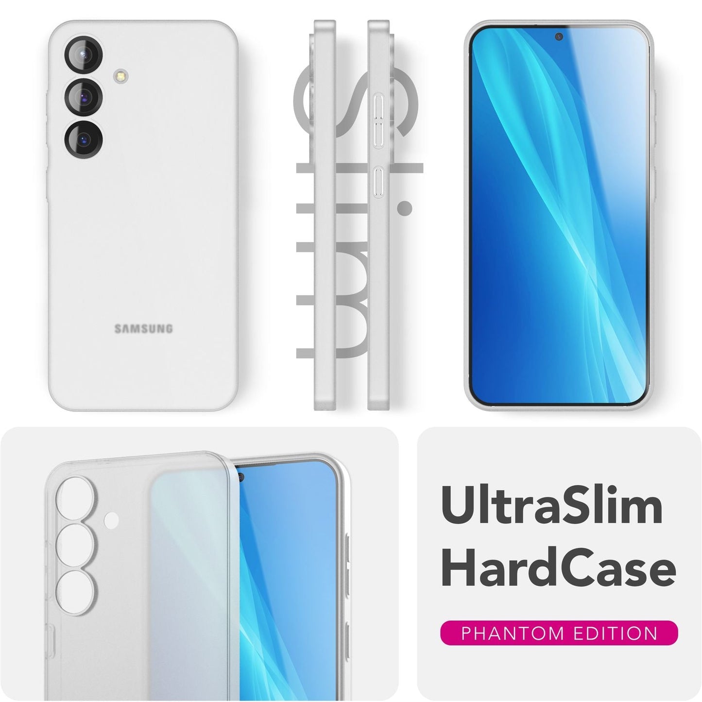 NALIA Phantom für Samsung Galaxy S25 Plus Hülle, Extrem Dünne 0,3mm Schutzhülle, Ultra-Slim Hardcover, Mattierte Handyhülle, Federleicht und Anti-Fingerabdruck