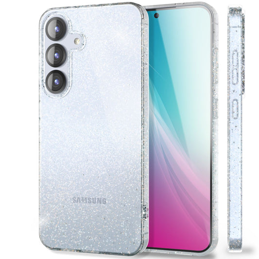 Husa NALIA Dazzlin pentru Galaxy S25 cu sclipici și diamant - Potrivire perfectă, silicon, anti-îngălbenire