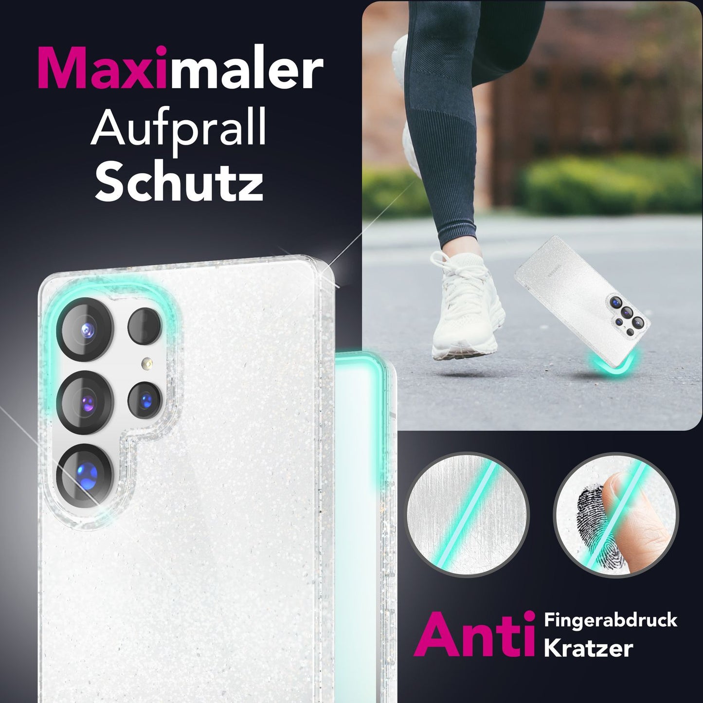 Husă NALIA Dazzlin cu sclipici strălucitor - Dimensiune Galaxy S25 Ultra Thin