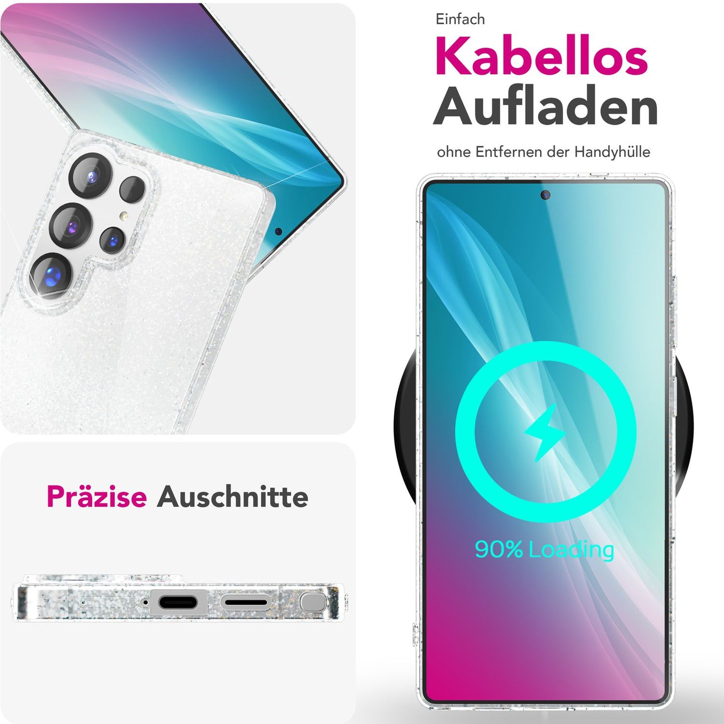 Husă NALIA Dazzlin cu sclipici strălucitor - Dimensiune Galaxy S25 Ultra Thin